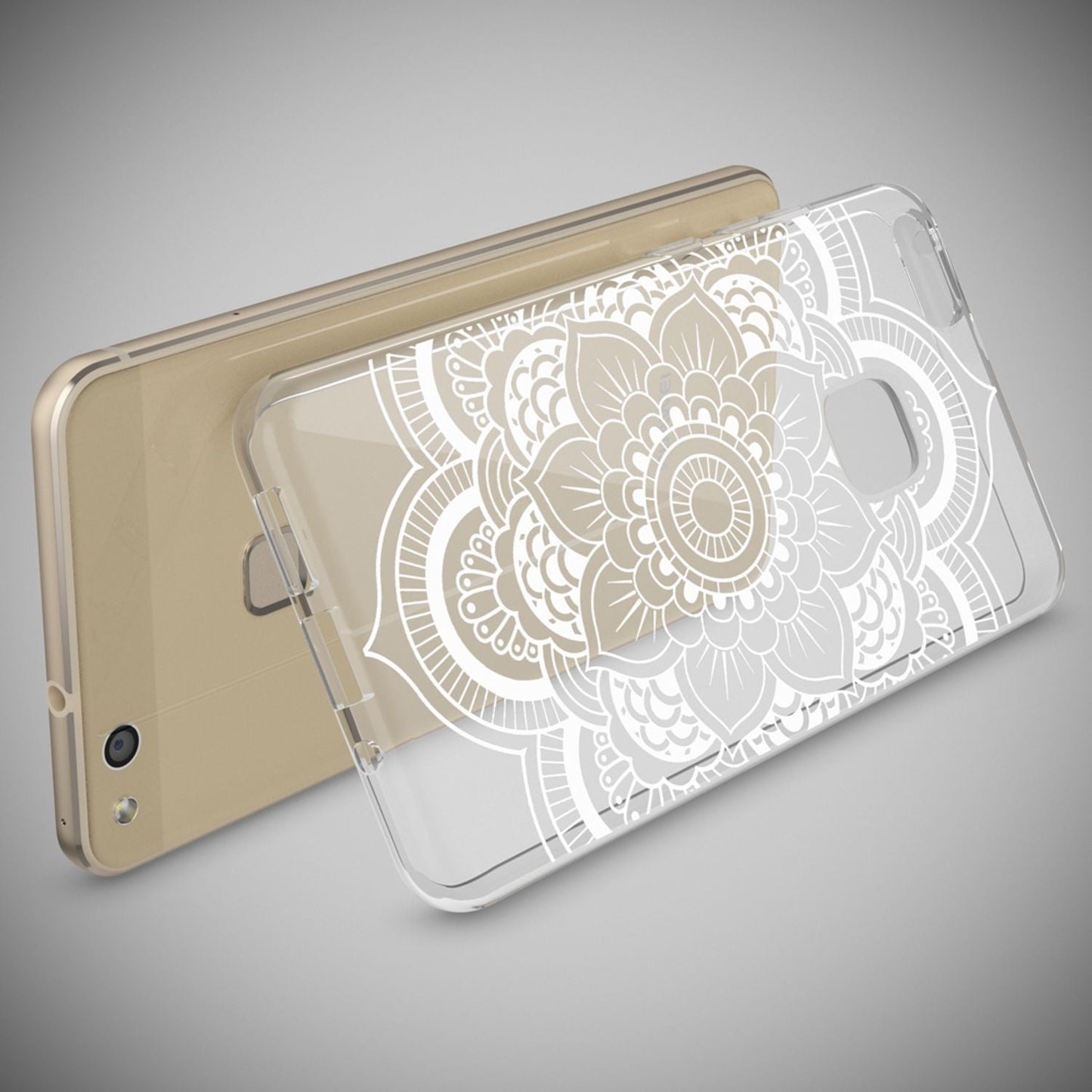 Nalia Huawei P10 Lite Hülle Slim Silikon Motiv Case - Dünn Transparent Kristalloptik