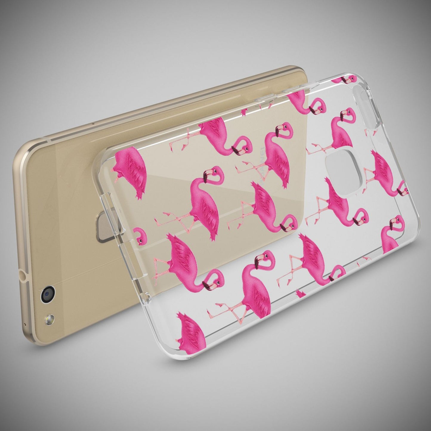 Nalia Huawei P10 Lite Hülle Slim Silikon Motiv Case - Dünn Transparent Kristalloptik