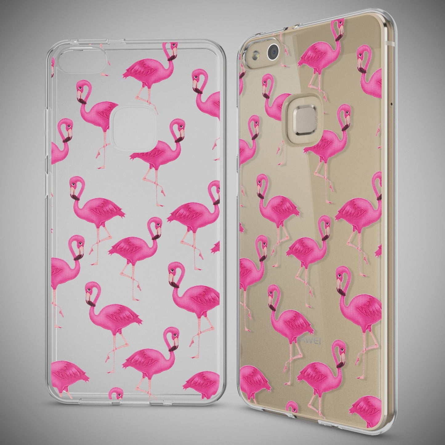 Nalia Huawei P10 Lite Hülle Slim Silikon Motiv Case - Dünn Transparent Kristalloptik