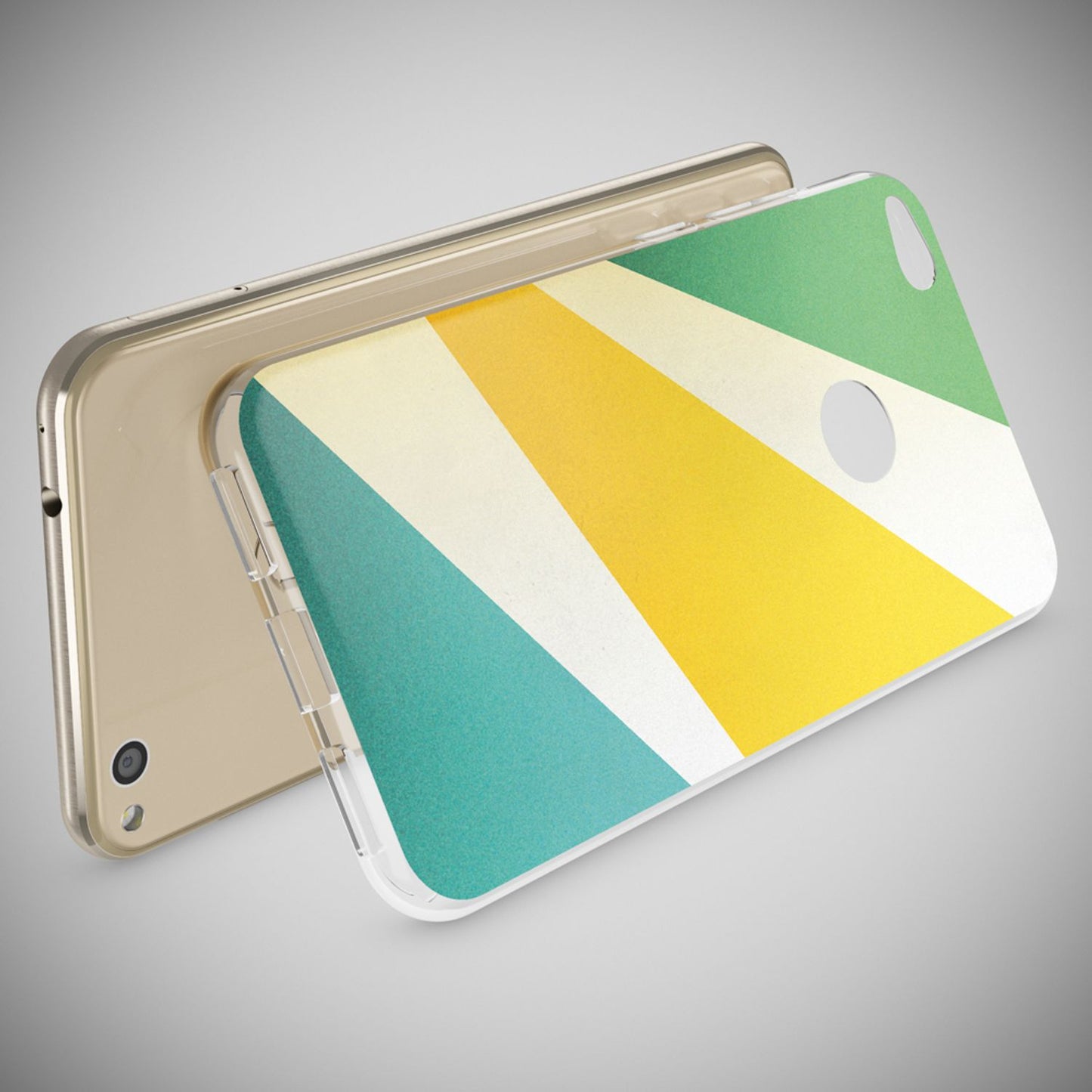 NALIA Huawei P8 Lite Hülle Slim Silikon Motiv Kristall - Dünn Durchsichtig Passgenau