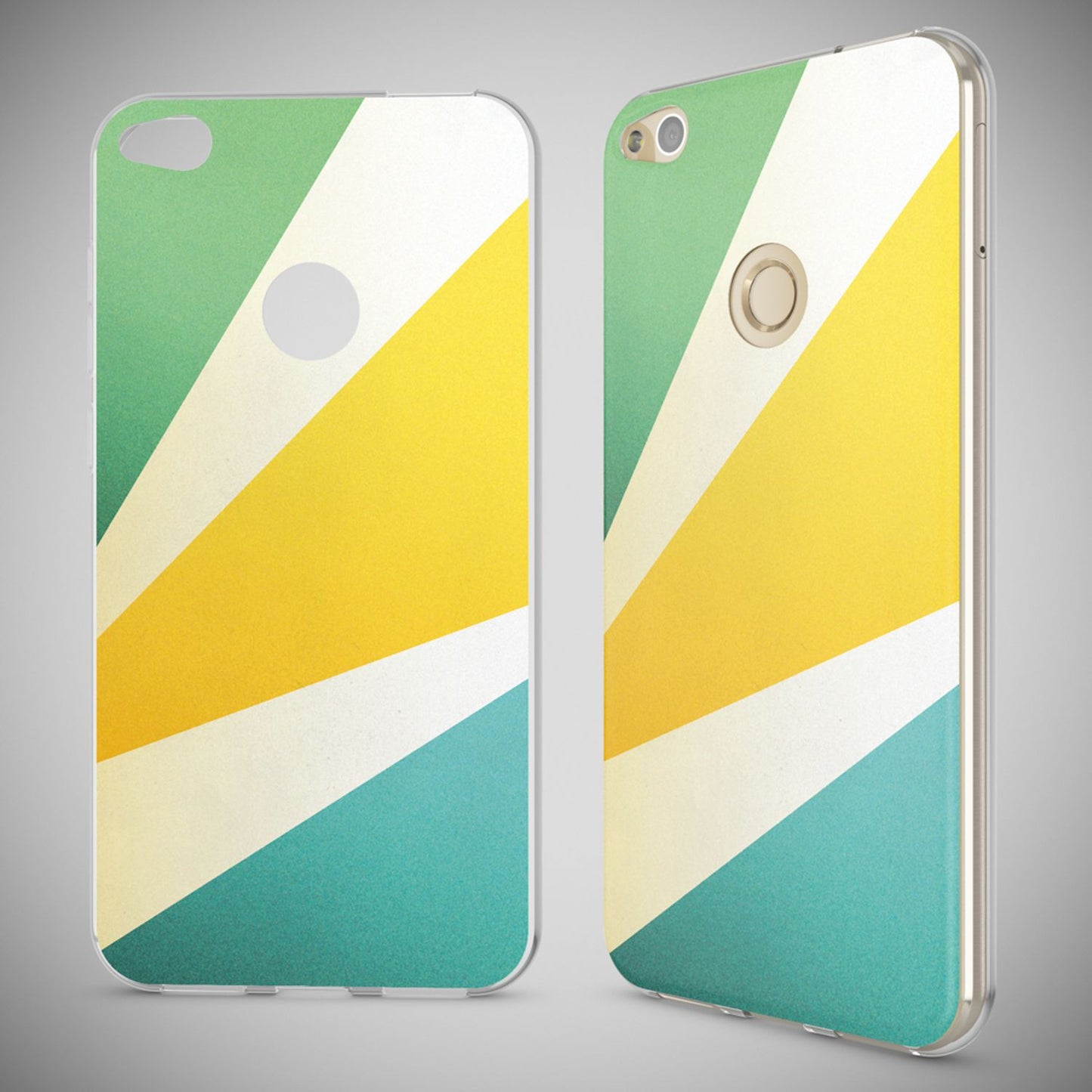 NALIA Huawei P8 Lite Hülle Slim Silikon Motiv Kristall - Dünn Durchsichtig Passgenau