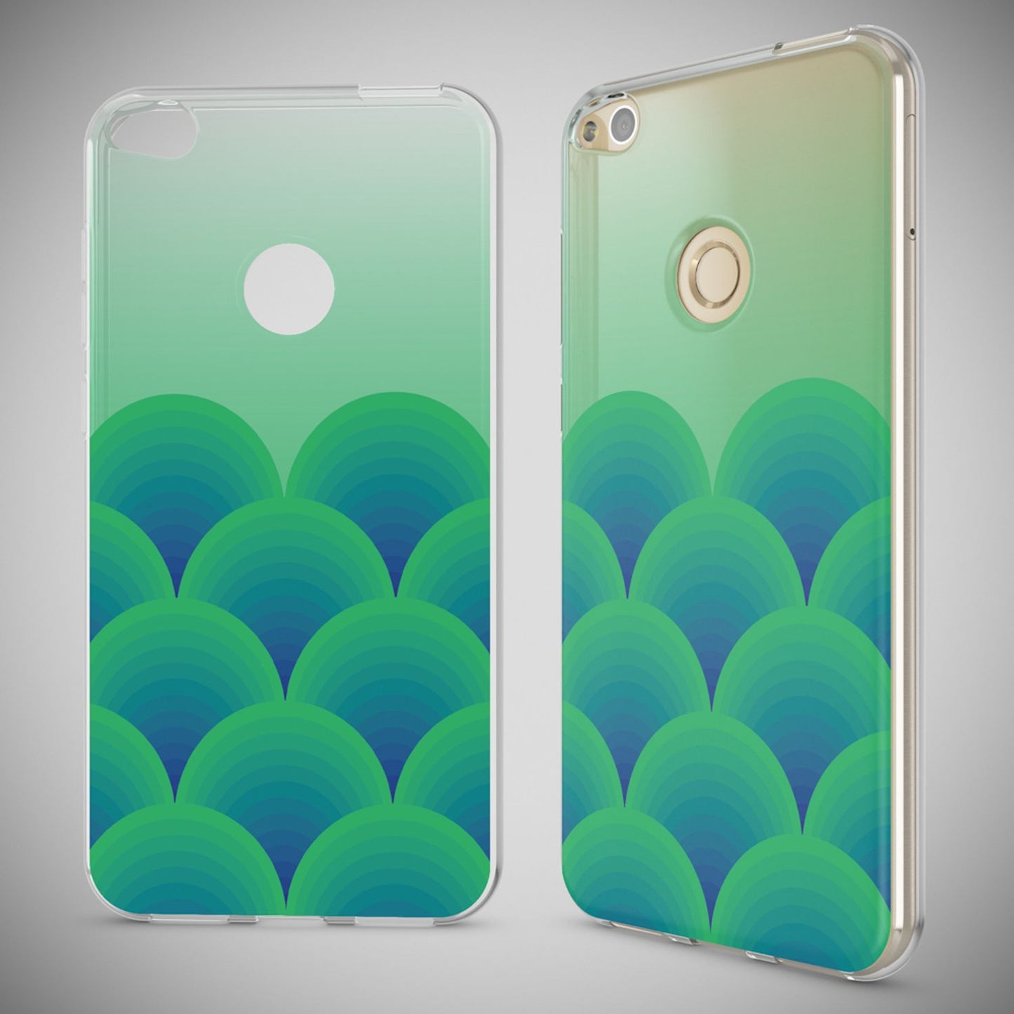 NALIA Huawei P8 Lite Hülle Slim Silikon Motiv Kristall - Dünn Durchsichtig Passgenau