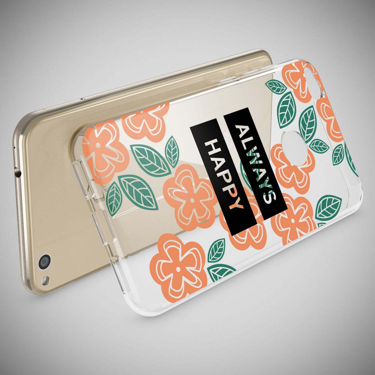 NALIA Huawei P8 Lite Hülle Slim Silikon Motiv Kristall - Dünn Durchsichtig Passgenau