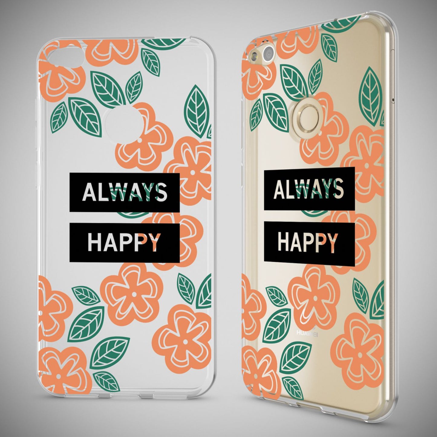 NALIA Huawei P8 Lite Hülle Slim Silikon Motiv Kristall - Dünn Durchsichtig Passgenau