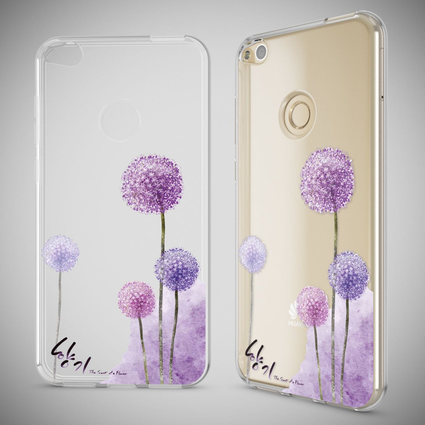 NALIA Huawei P8 Lite Hülle Slim Silikon Motiv Kristall - Dünn Durchsichtig Passgenau