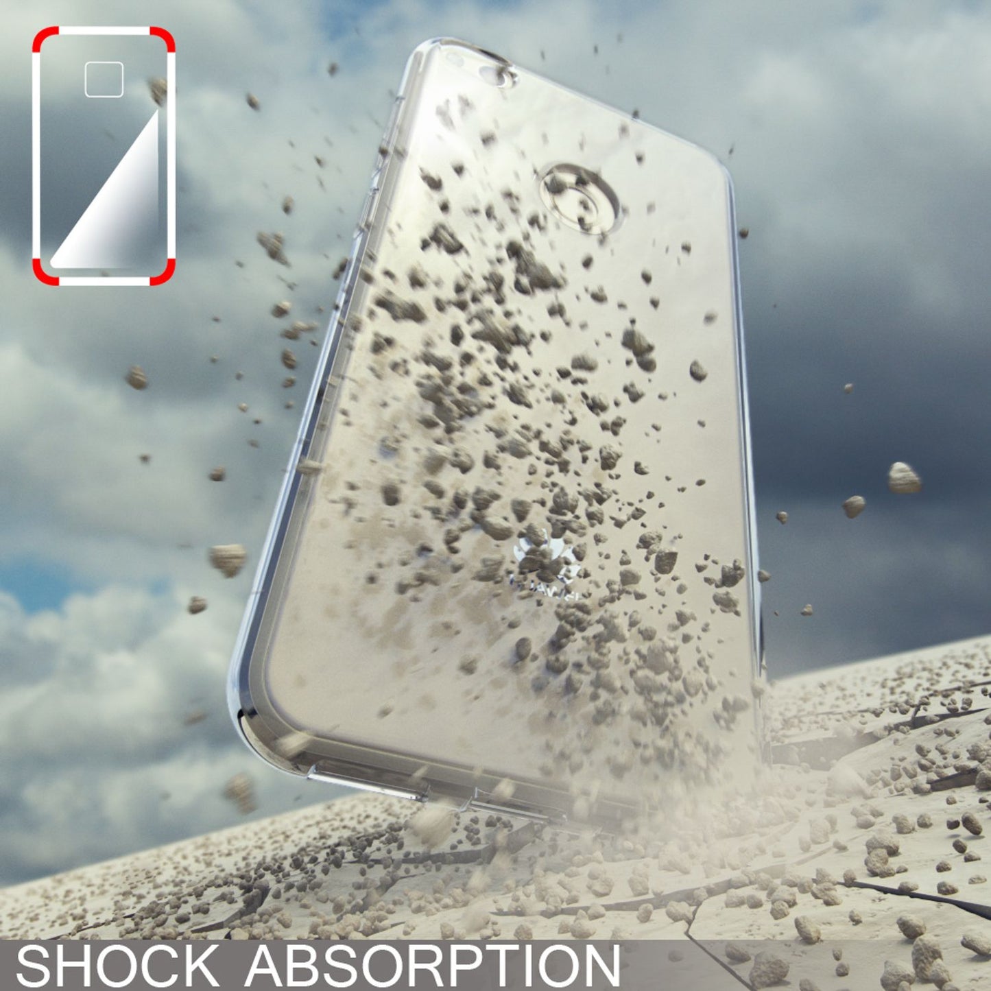 NALIA Huawei P8 Lite Hülle Slim Silikon Motiv Kristall - Dünn Durchsichtig Passgenau