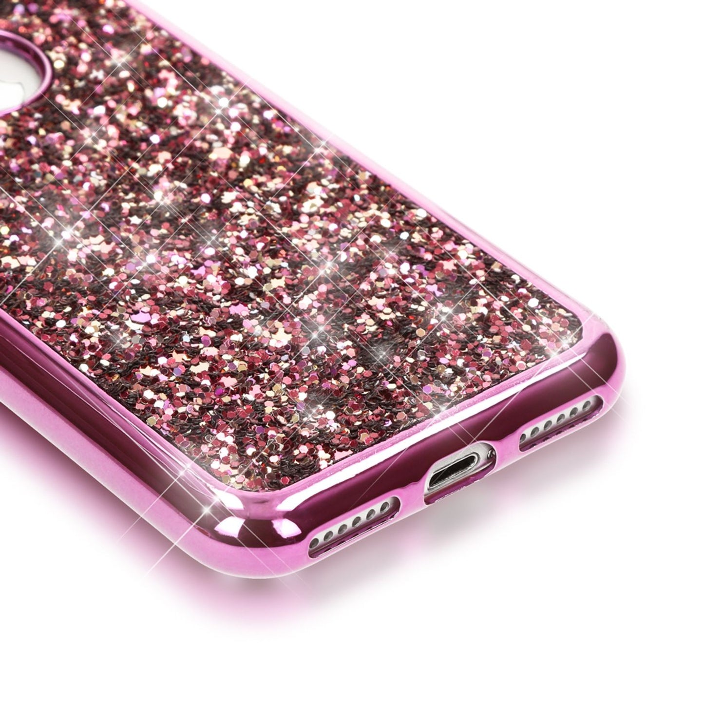 Apple iPhone 7 Hülle Handyhülle von NALIA, Glitzer Schutz Ohren Bling Case Cover