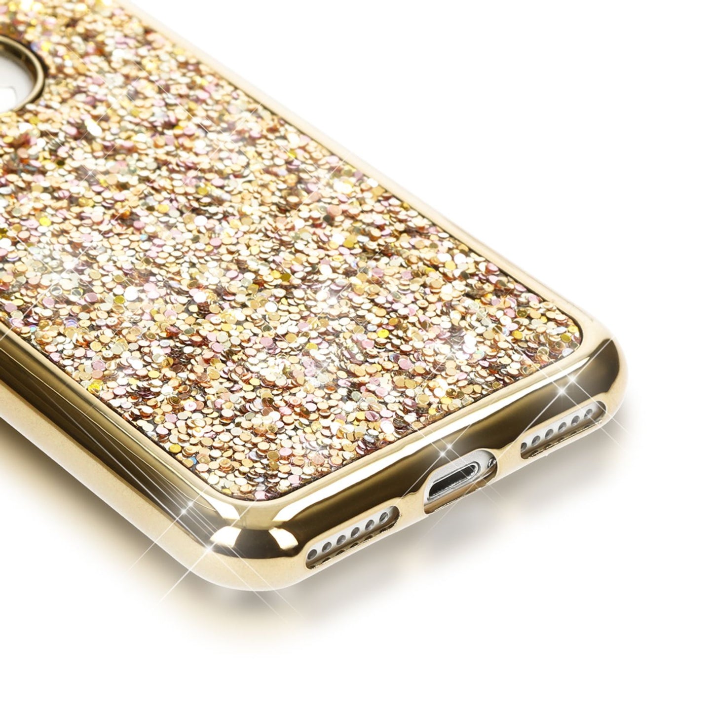 Apple iPhone 7 Hülle Handyhülle von NALIA, Glitzer Schutz Ohren Bling Case Cover