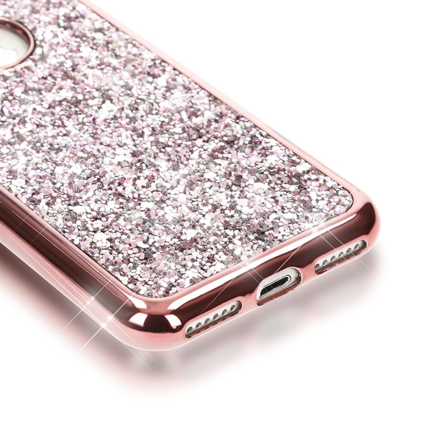 Apple iPhone 7 Hülle Handyhülle von NALIA, Glitzer Schutz Ohren Bling Case Cover