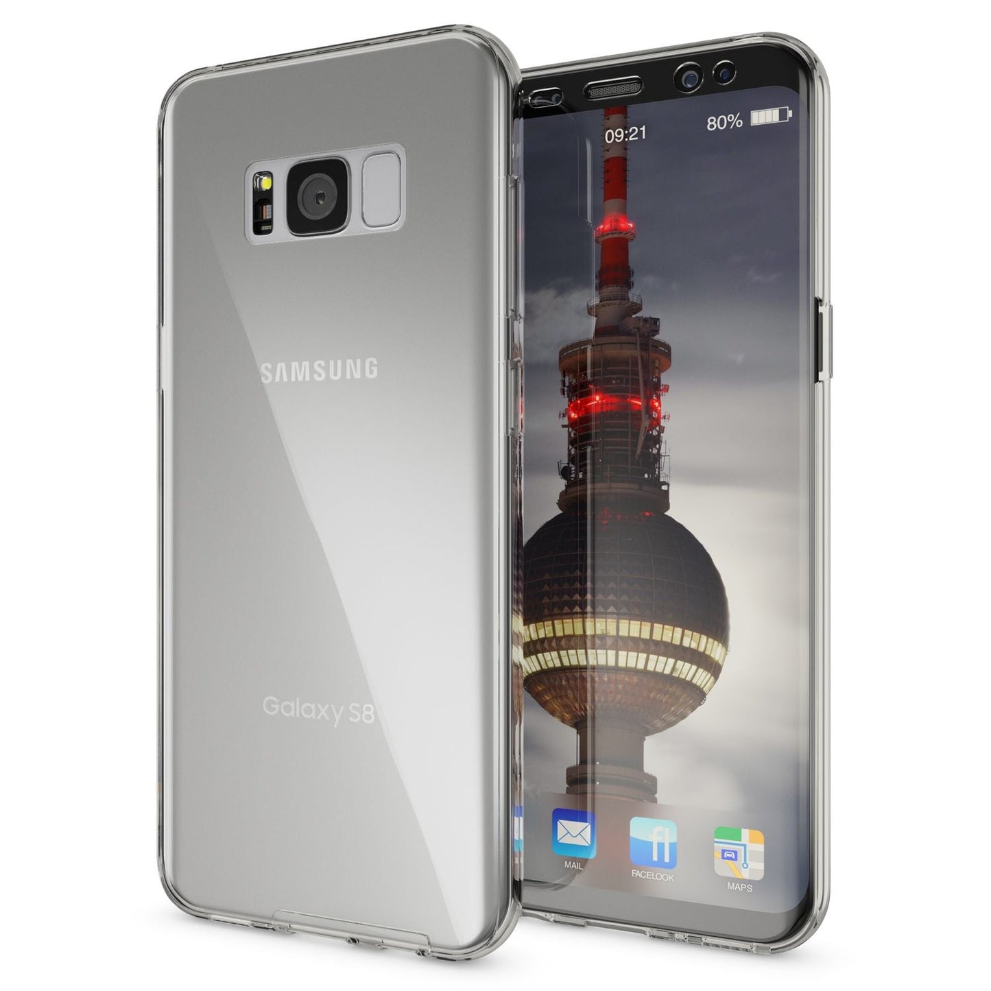 Etui NALIA 360 stopni do Samsunga Galaxy S8 Plus – kompleksowa ochrona, smukłe, przezroczyste etui silikonowe