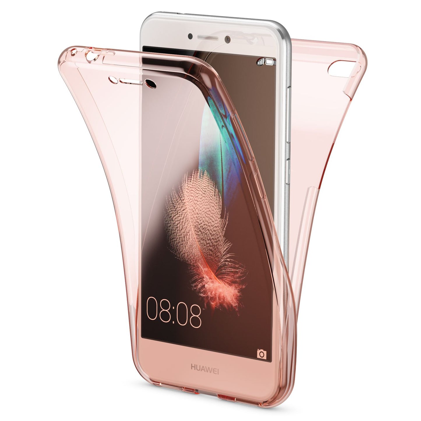 Husa Huawei P8 Lite cu protecție completă la 360 de grade - Compatibilă cu P8 Lite, Grosime 0,8 mm, Material: Silicon