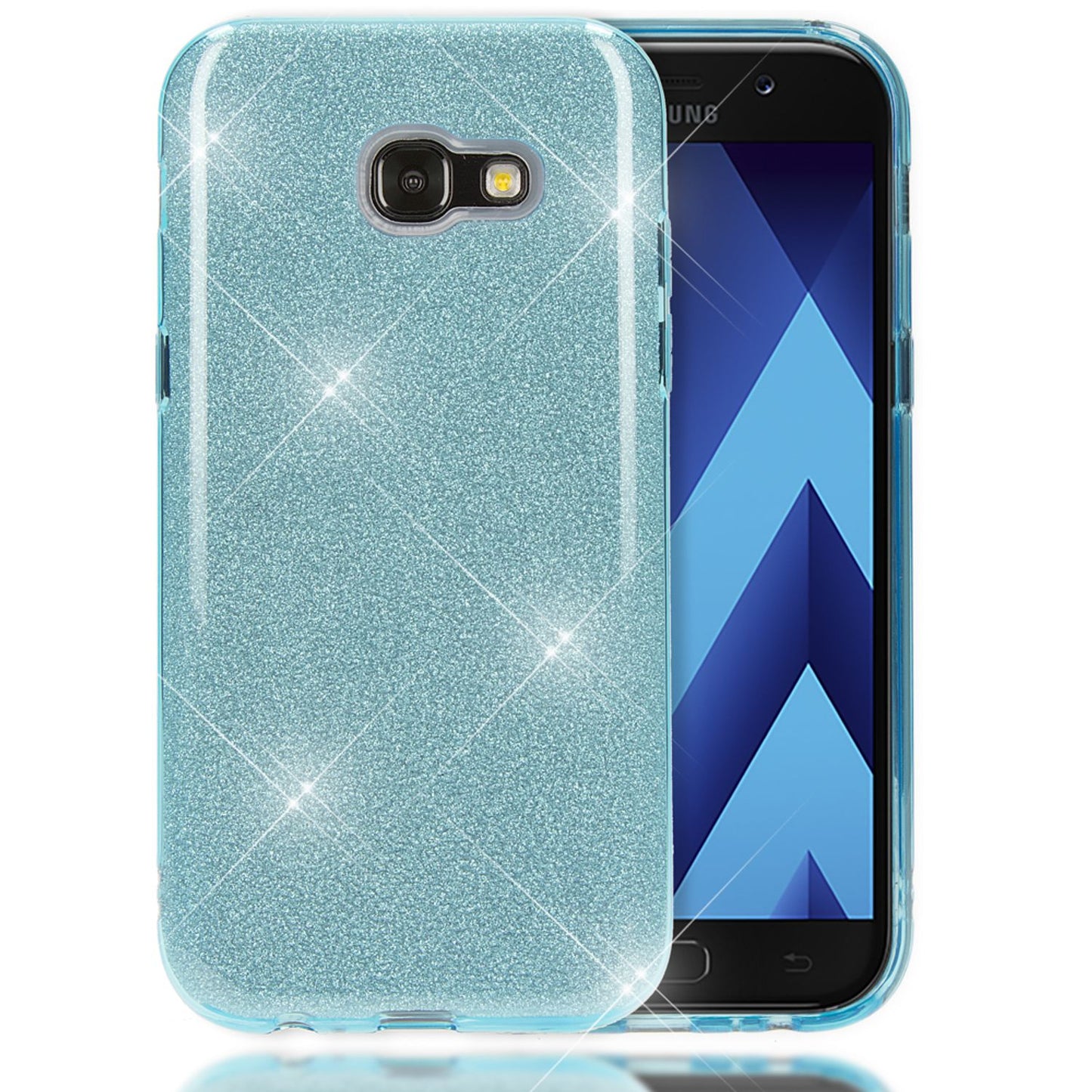 Samsung Galaxy A5 2017 Handy Hülle von NALIA, Glitzer Silikon Cover Case Schutz