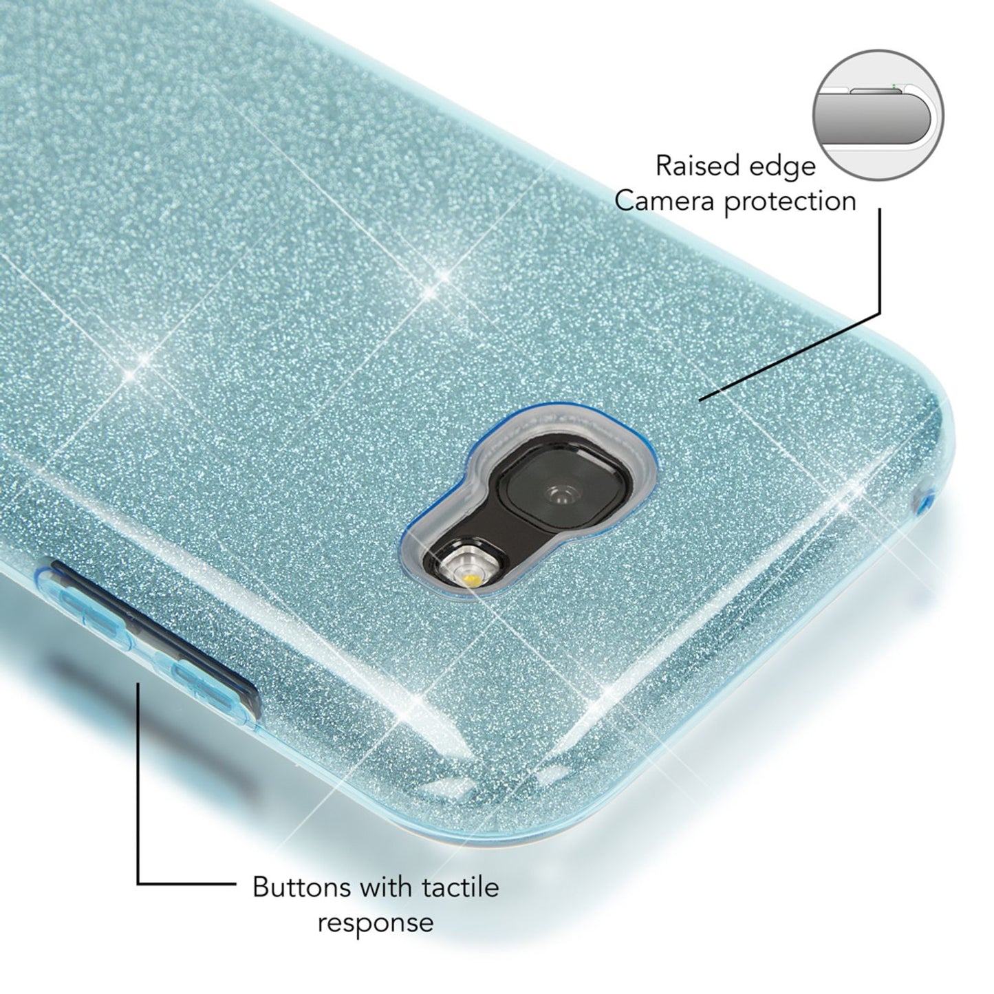 Samsung Galaxy A5 2017 Handy Hülle von NALIA, Glitzer Silikon Cover Case Schutz