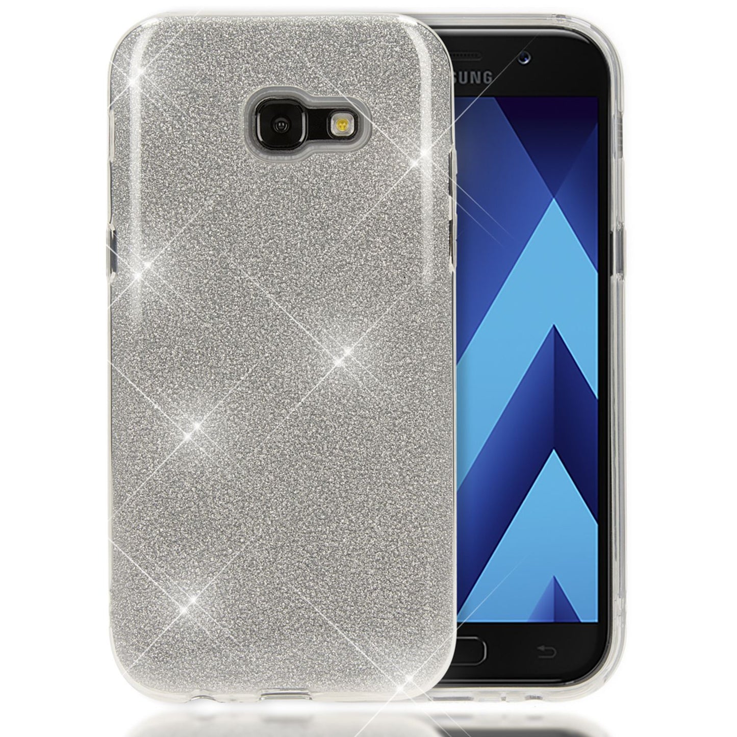 Samsung Galaxy A5 2017 Handy Hülle von NALIA, Glitzer Silikon Cover Case Schutz