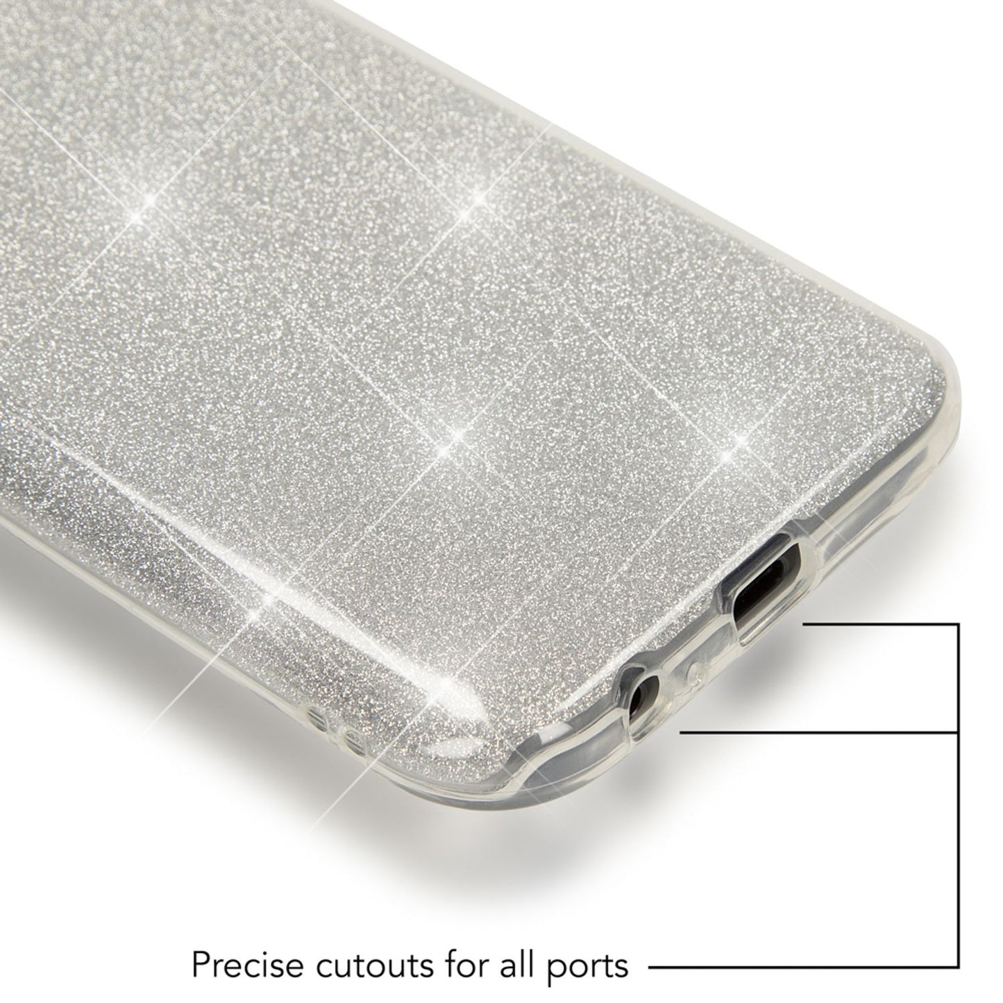 Samsung Galaxy A5 2017 Handy Hülle von NALIA, Glitzer Silikon Cover Case Schutz