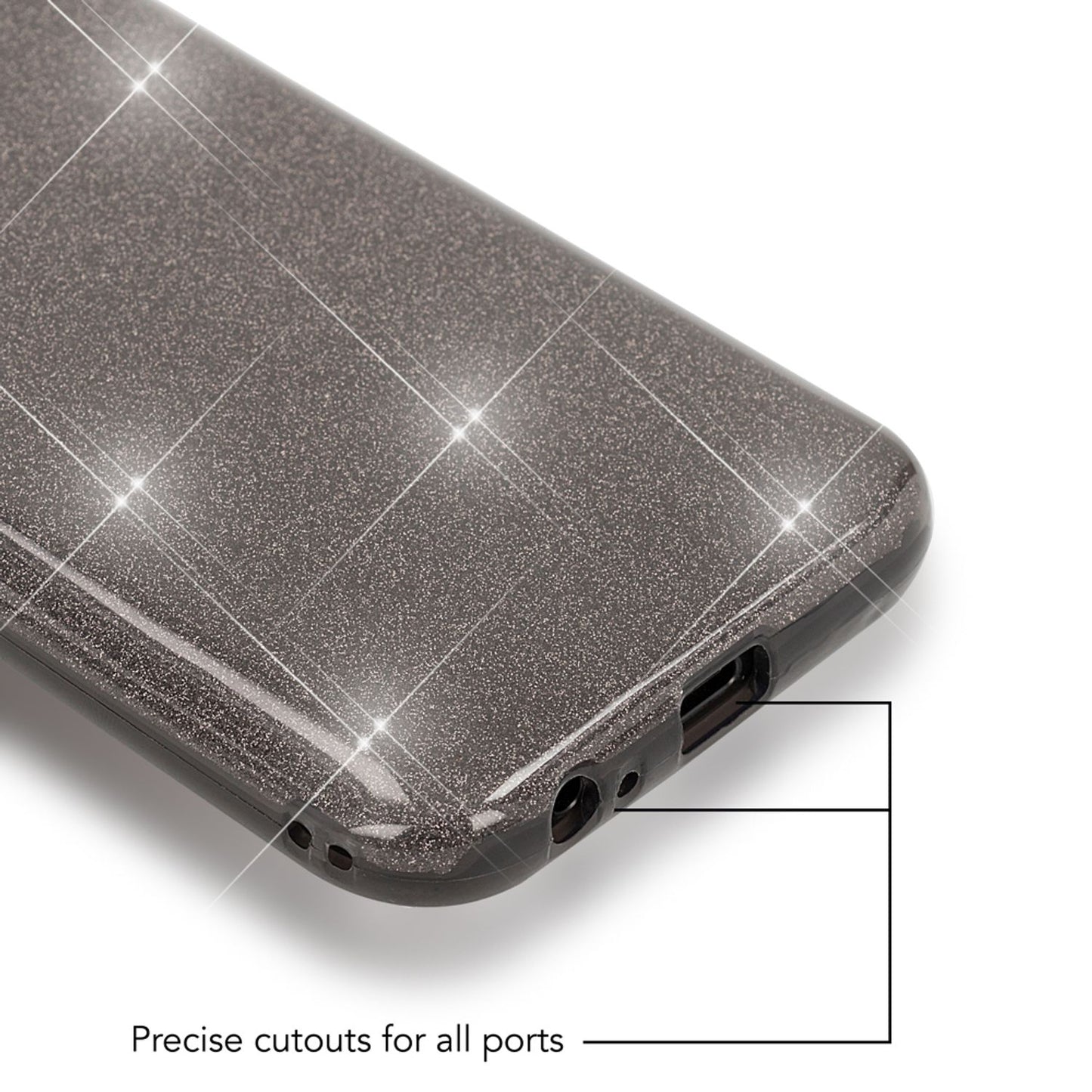 Samsung Galaxy A5 2017 Handy Hülle von NALIA, Glitzer Silikon Cover Case Schutz