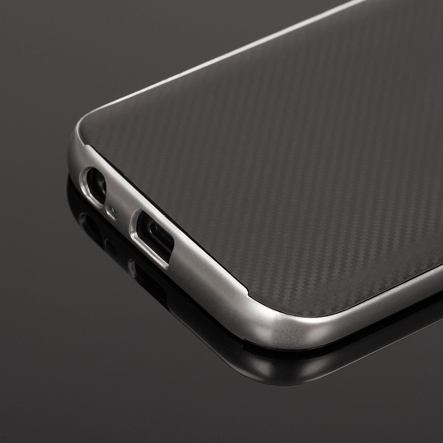 Samsung Galaxy A5 17 Handy Hülle Carbon Case von NALIA, Silikon Cover mit Bumper