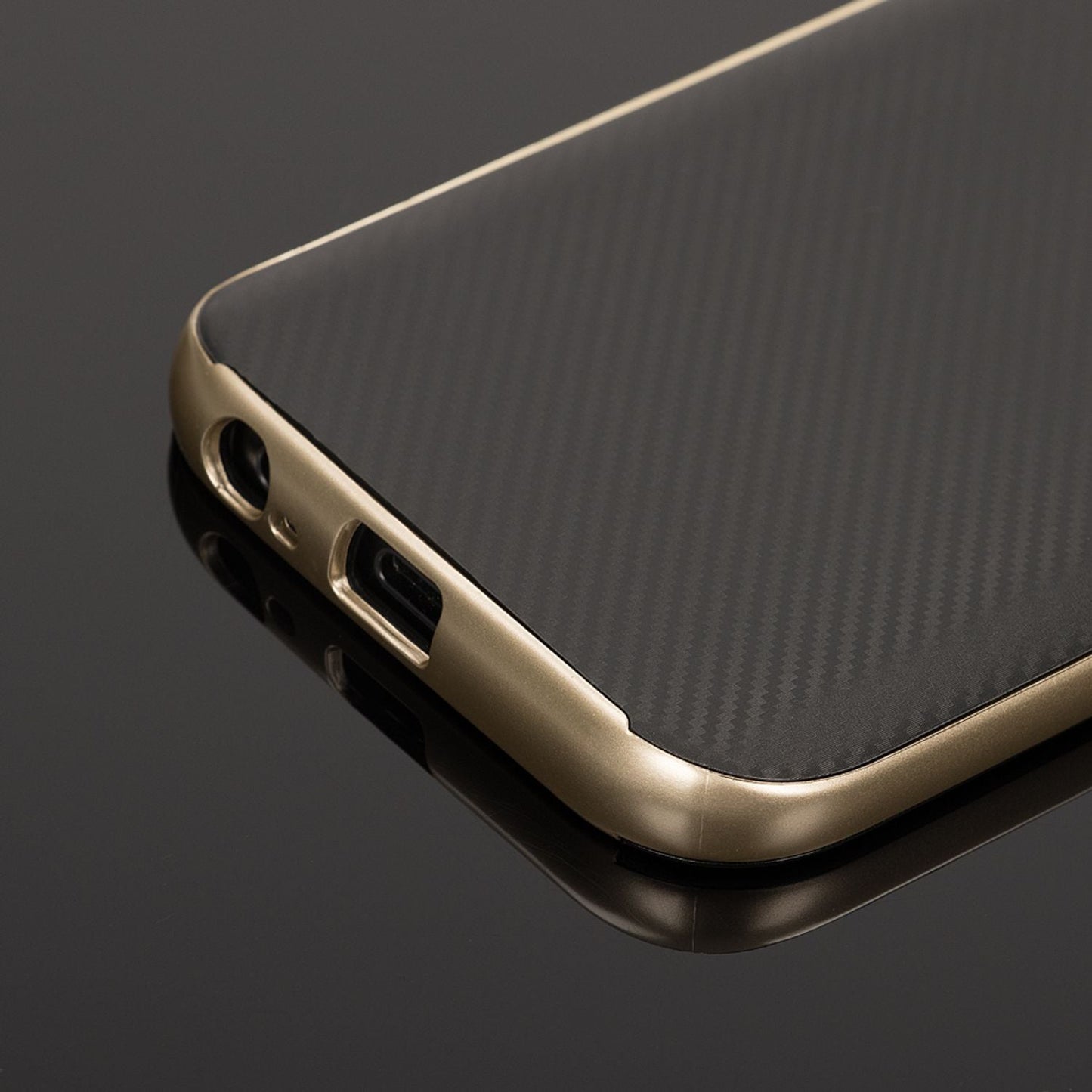 Samsung Galaxy A5 17 Handy Hülle Carbon Case von NALIA, Silikon Cover mit Bumper