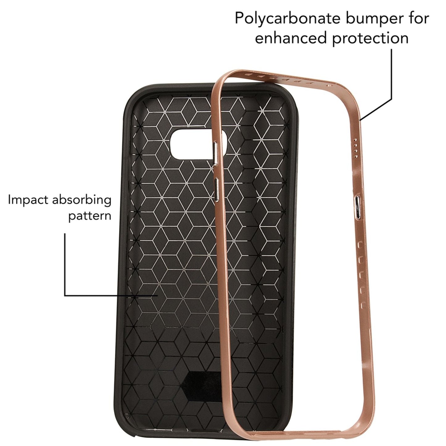 Samsung Galaxy A5 17 Handy Hülle Carbon Case von NALIA, Silikon Cover mit Bumper