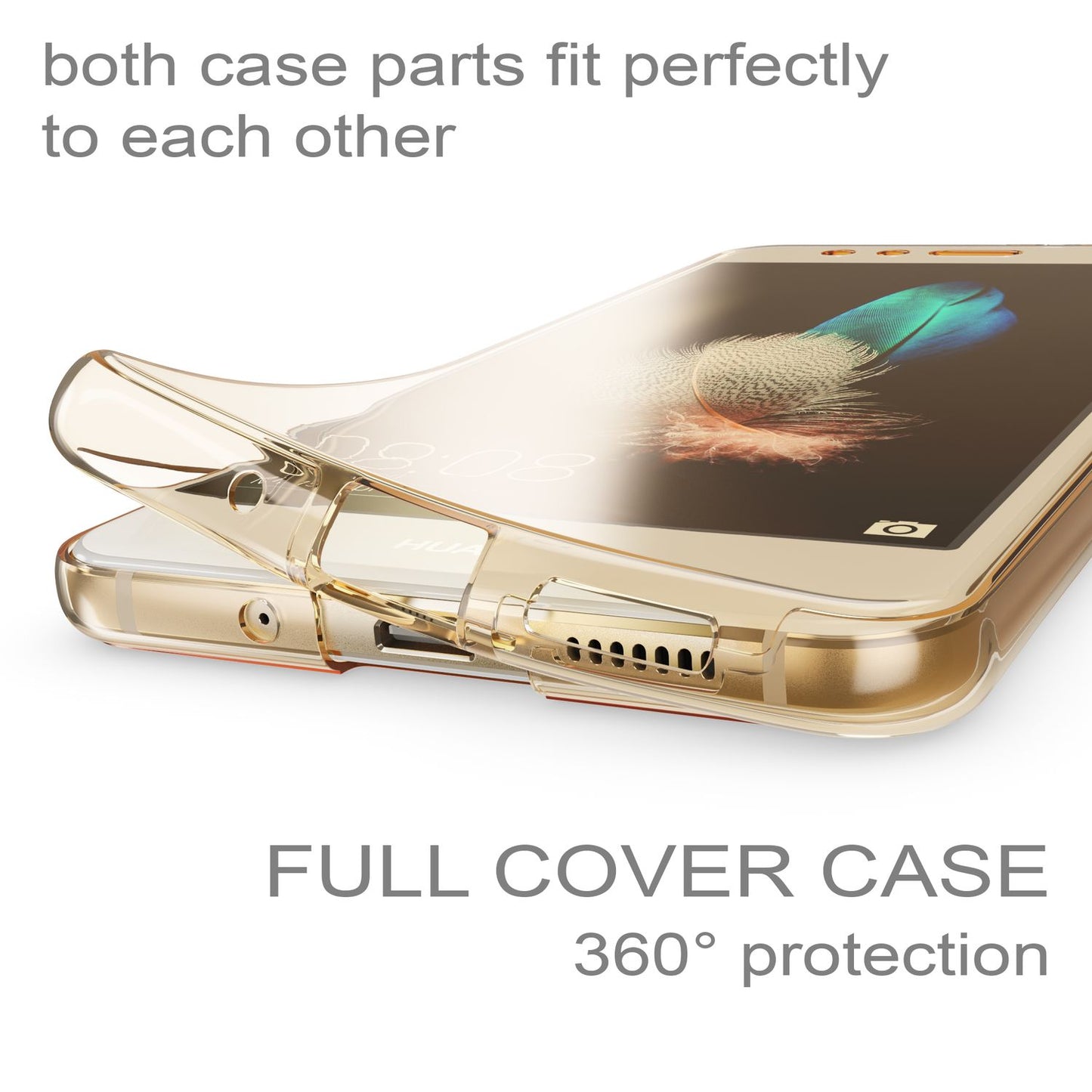 Carcasă Huawei P10 Lite, extra subțire, transparentă, cu protecție la 360 de grade - silicon de înaltă calitate, potrivită perfect