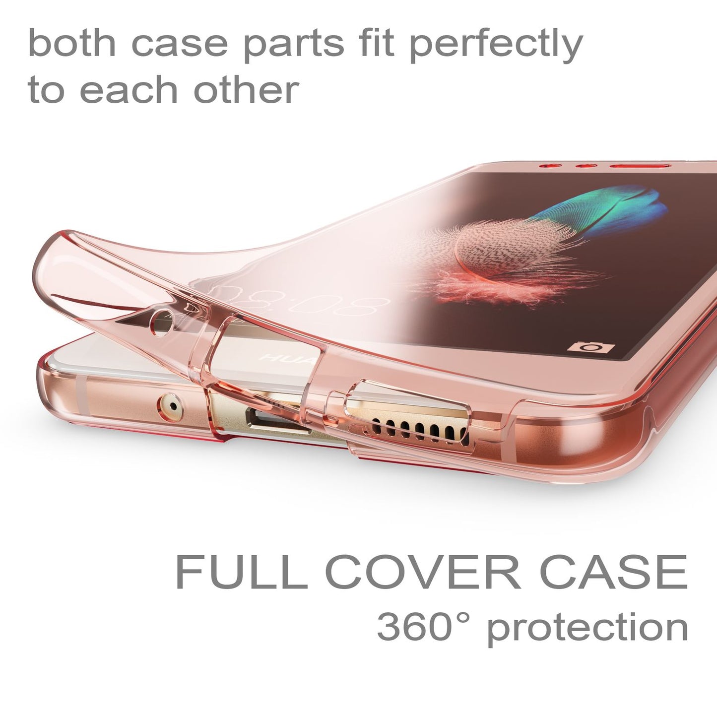 Carcasă Huawei P10 Lite, extra subțire, transparentă, cu protecție la 360 de grade - silicon de înaltă calitate, potrivită perfect