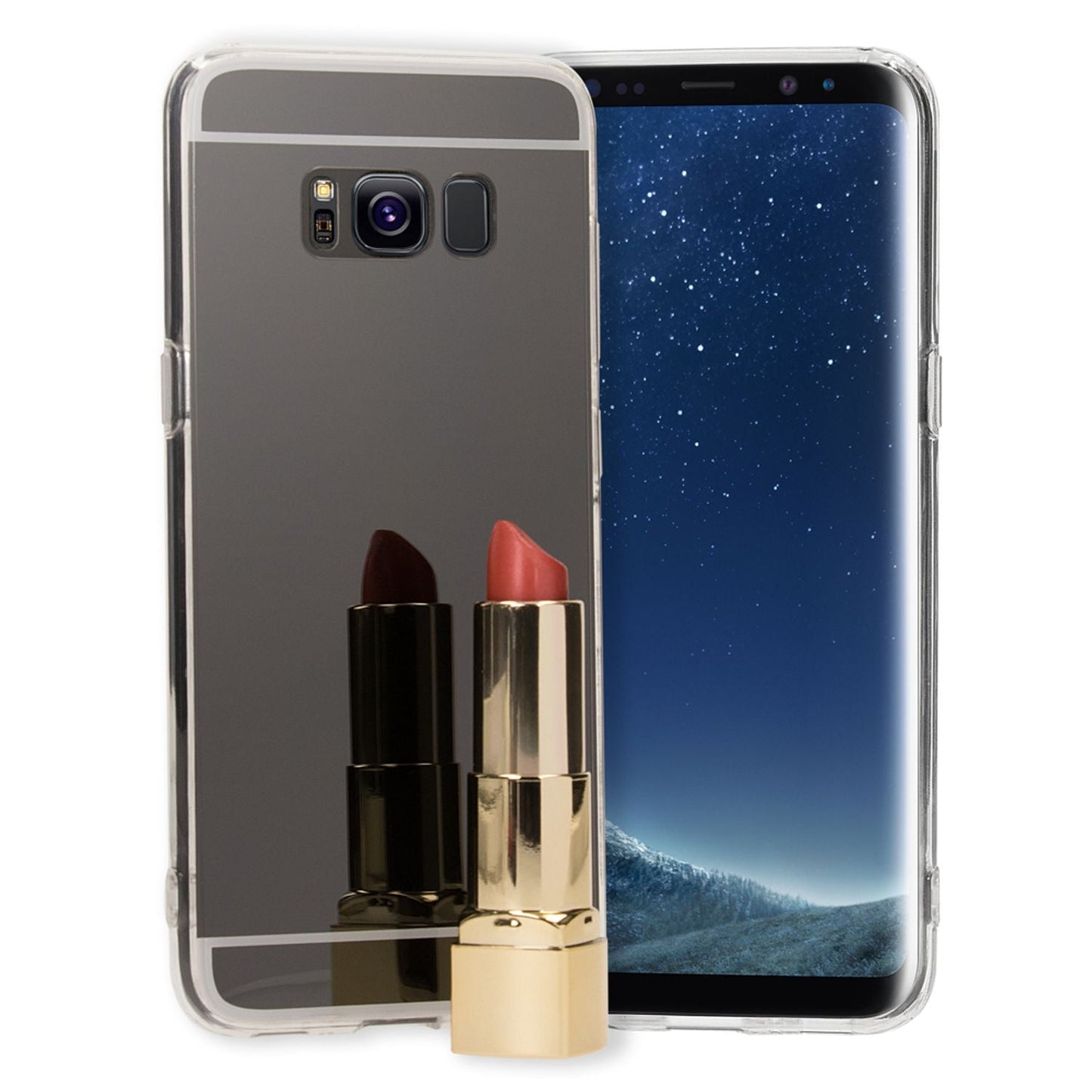 Samsung Galaxy S8 Spiegel Hülle von NALIA, Mirror Case Dünne Silikon Handyhülle
