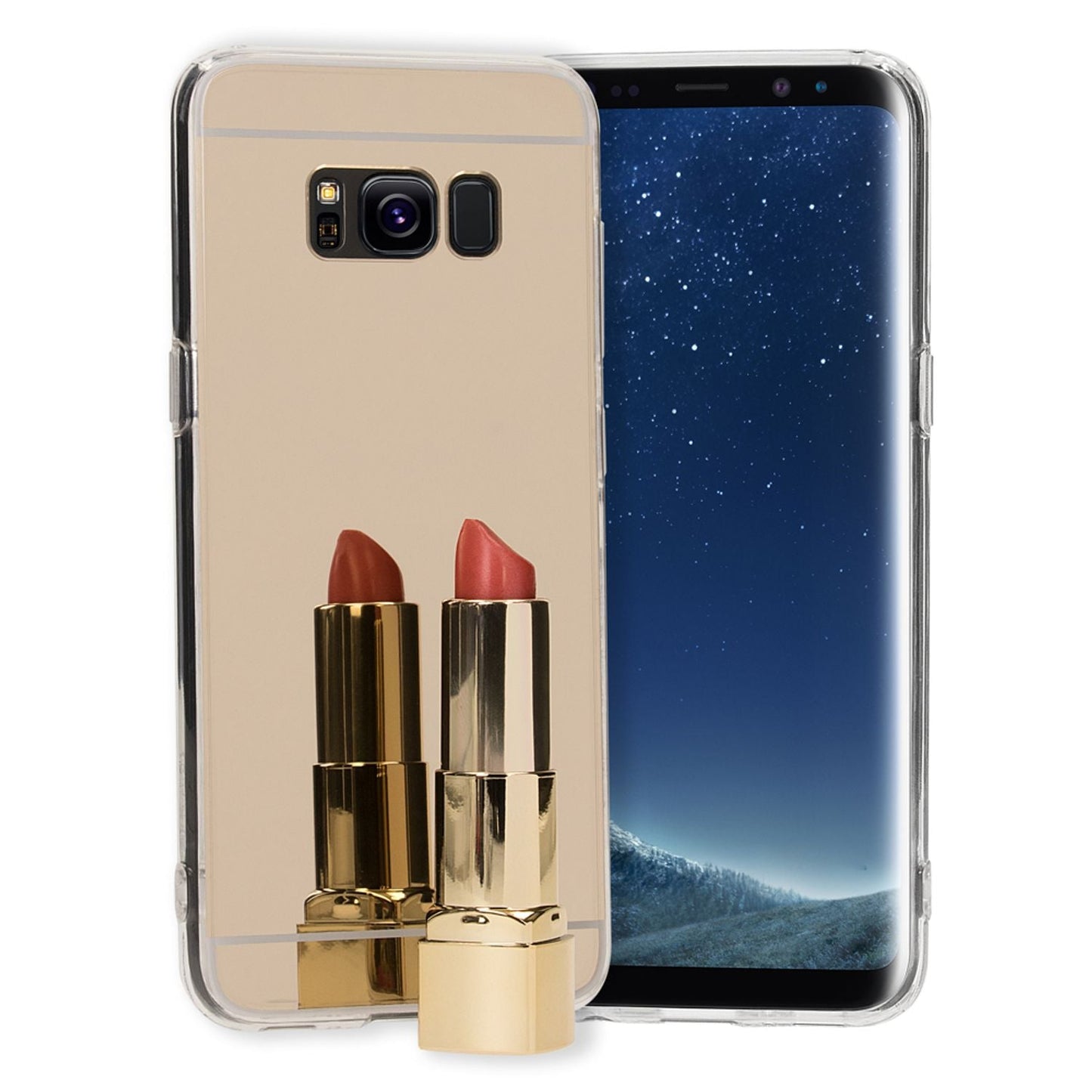 Samsung Galaxy S8 Spiegel Hülle von NALIA, Mirror Case Dünne Silikon Handyhülle