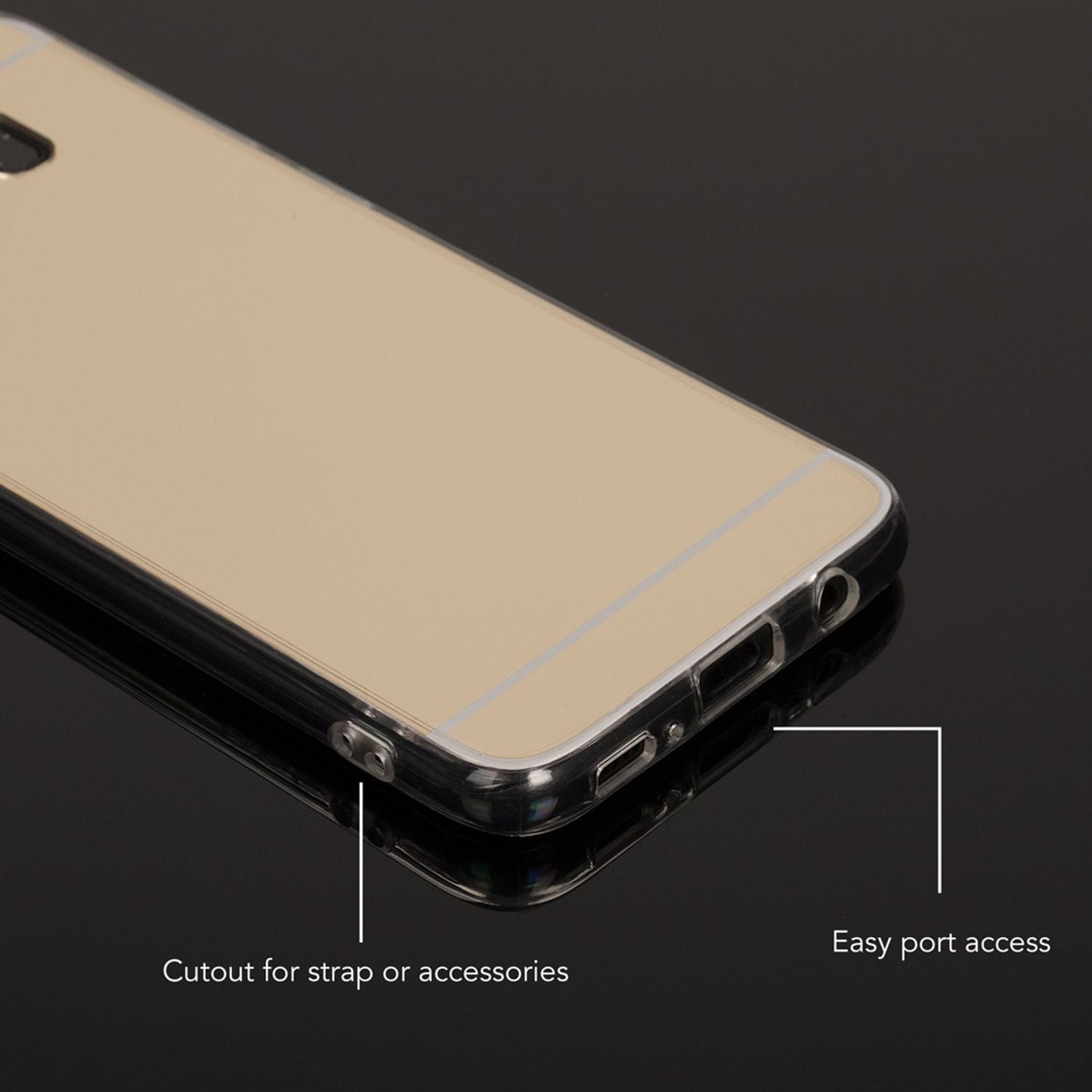 Samsung Galaxy S8 Spiegel Hülle von NALIA, Mirror Case Dünne Silikon Handyhülle