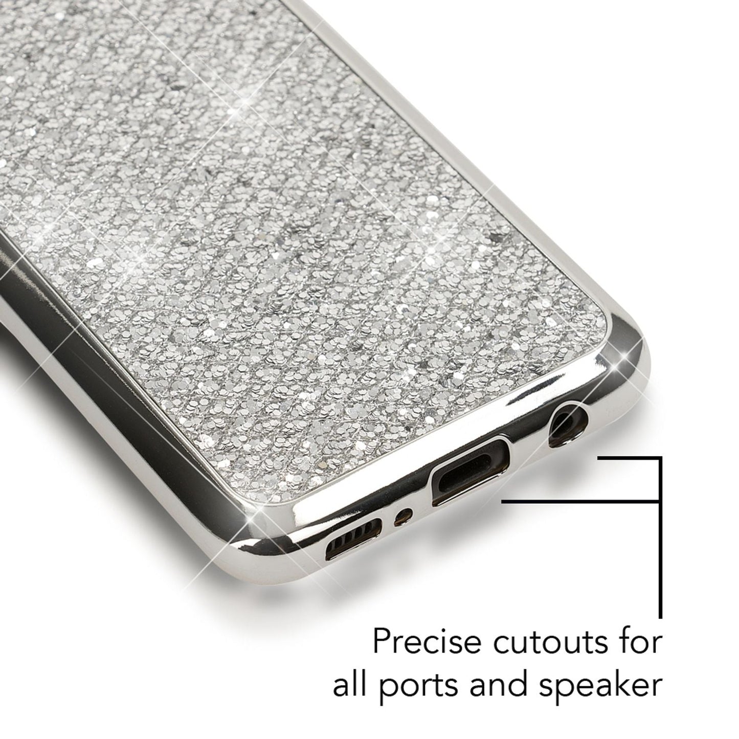 Samsung Galaxy S8 Plus Glitzer Handy Hülle von NALIA, Glitter Cover Bling Case