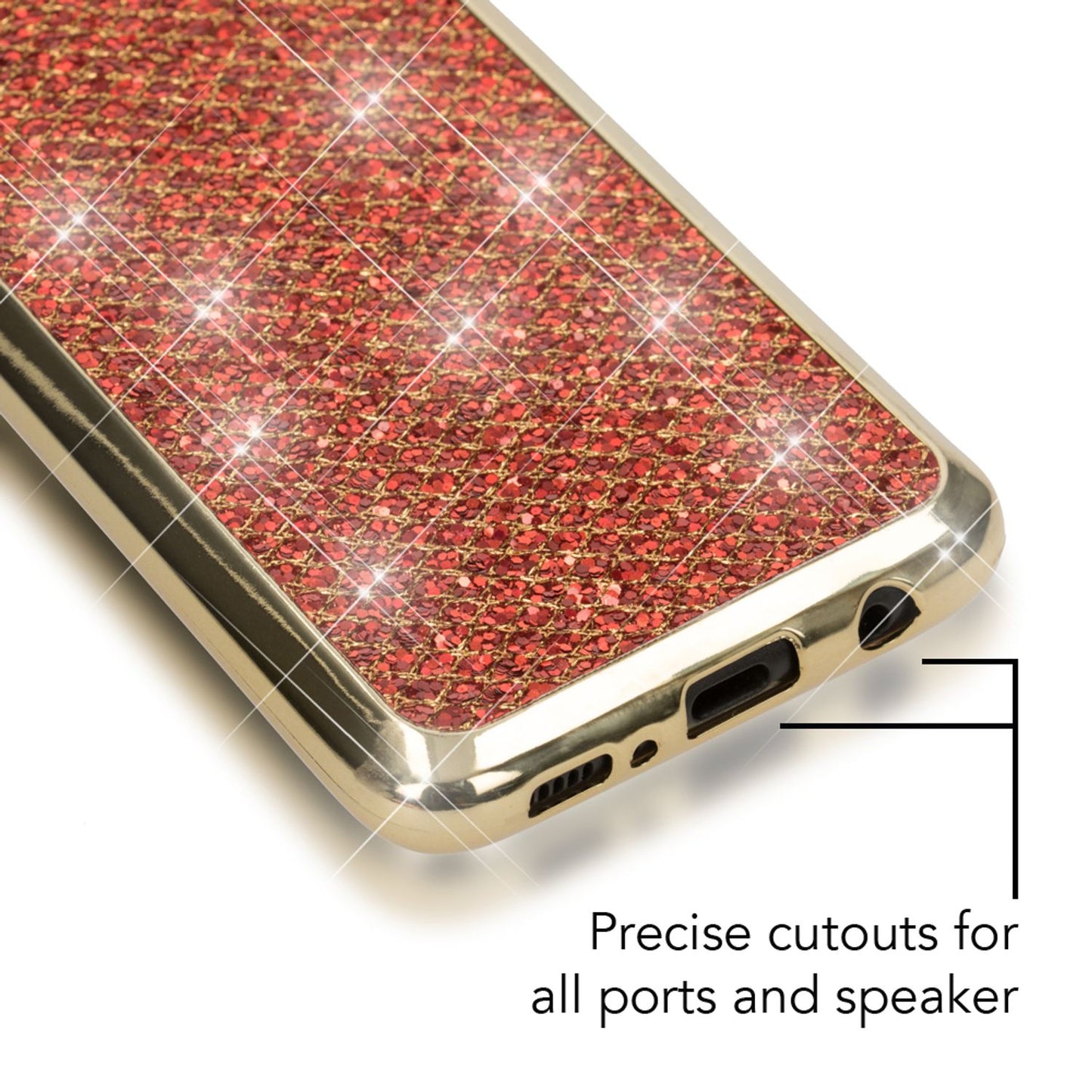 Samsung Galaxy S8 Plus Glitzer Handy Hülle von NALIA, Glitter Cover Bling Case