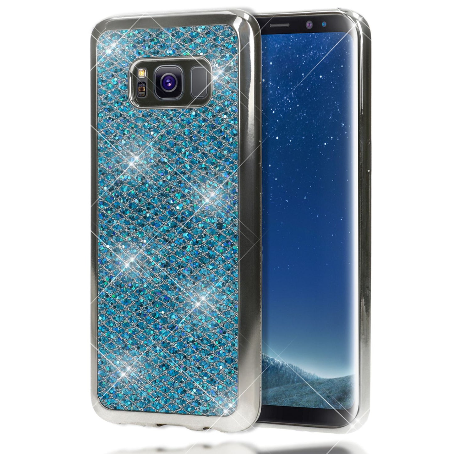 Samsung Galaxy S8 Plus Glitzer Handy Hülle von NALIA, Glitter Cover Bling Case