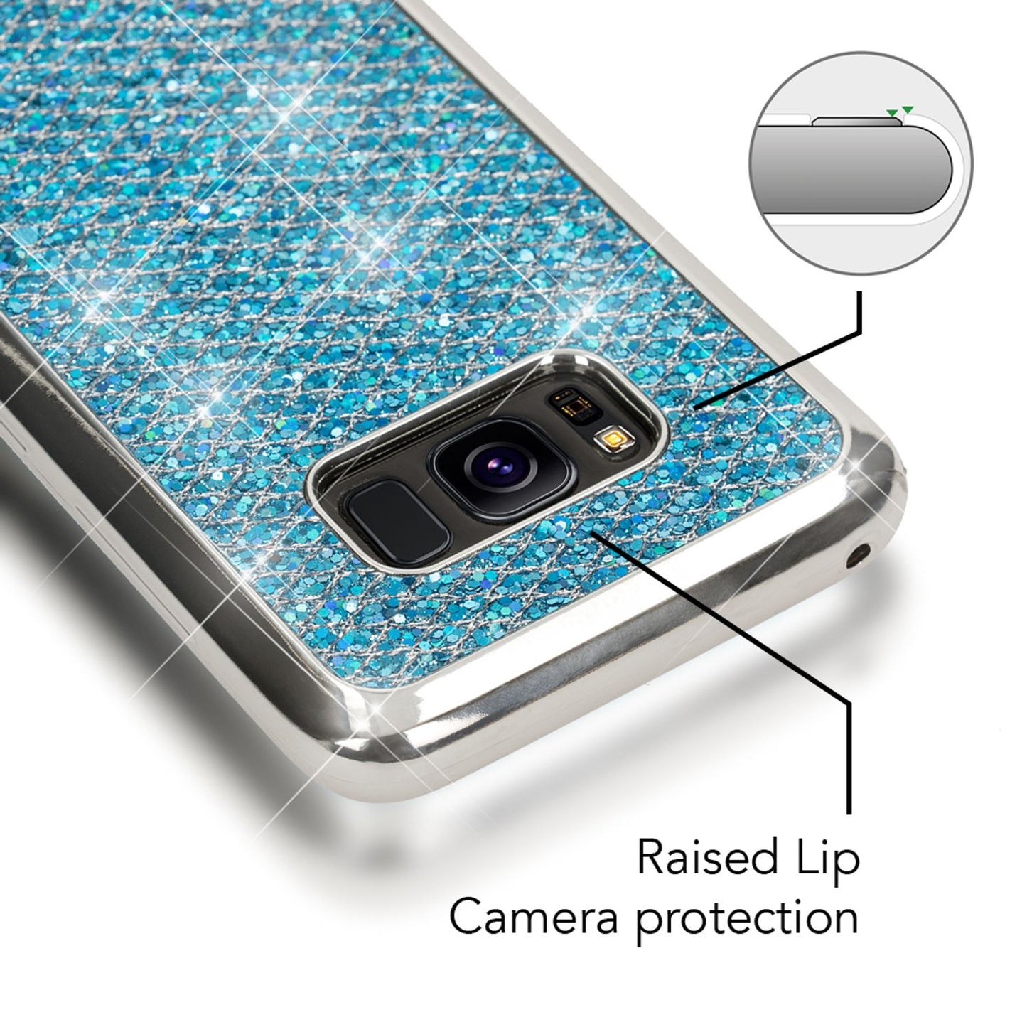 Samsung Galaxy S8 Plus Glitzer Handy Hülle von NALIA, Glitter Cover Bling Case