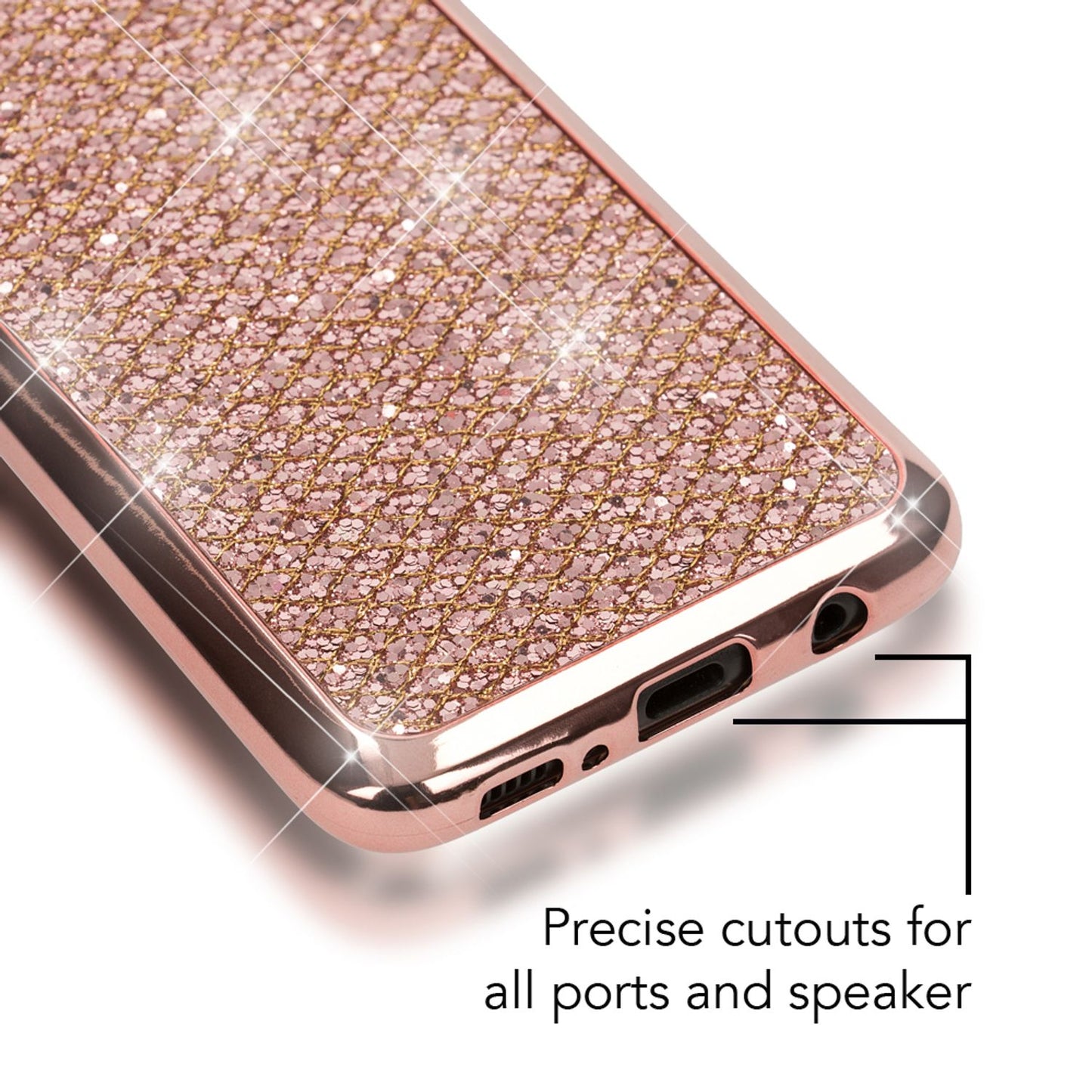 Samsung Galaxy S8 Plus Glitzer Handy Hülle von NALIA, Glitter Cover Bling Case