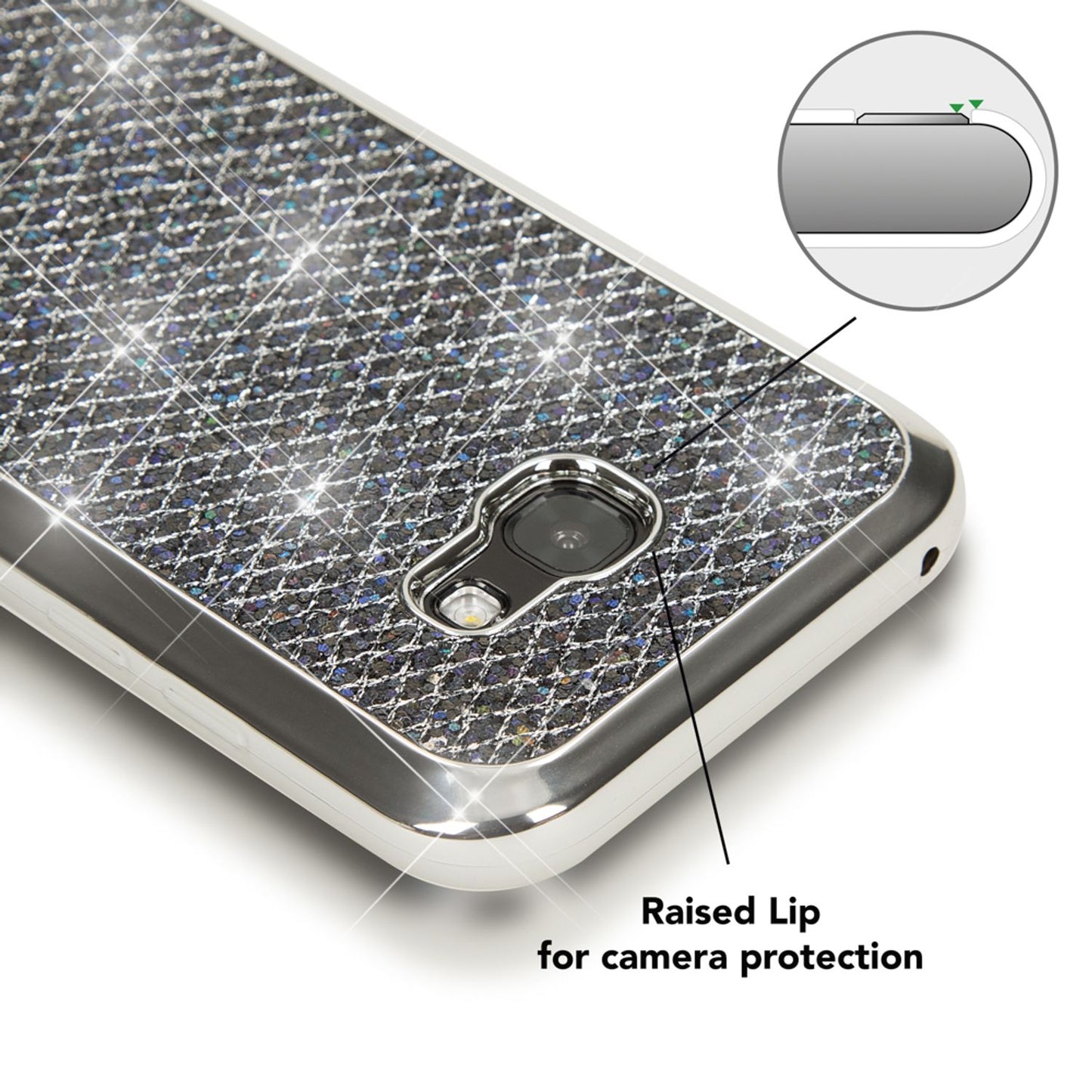 NALIA Galaxy A5 Glitzer Hülle - Kapazität Slim Silikon, Größe 5,2 Zoll, Stil Glitter