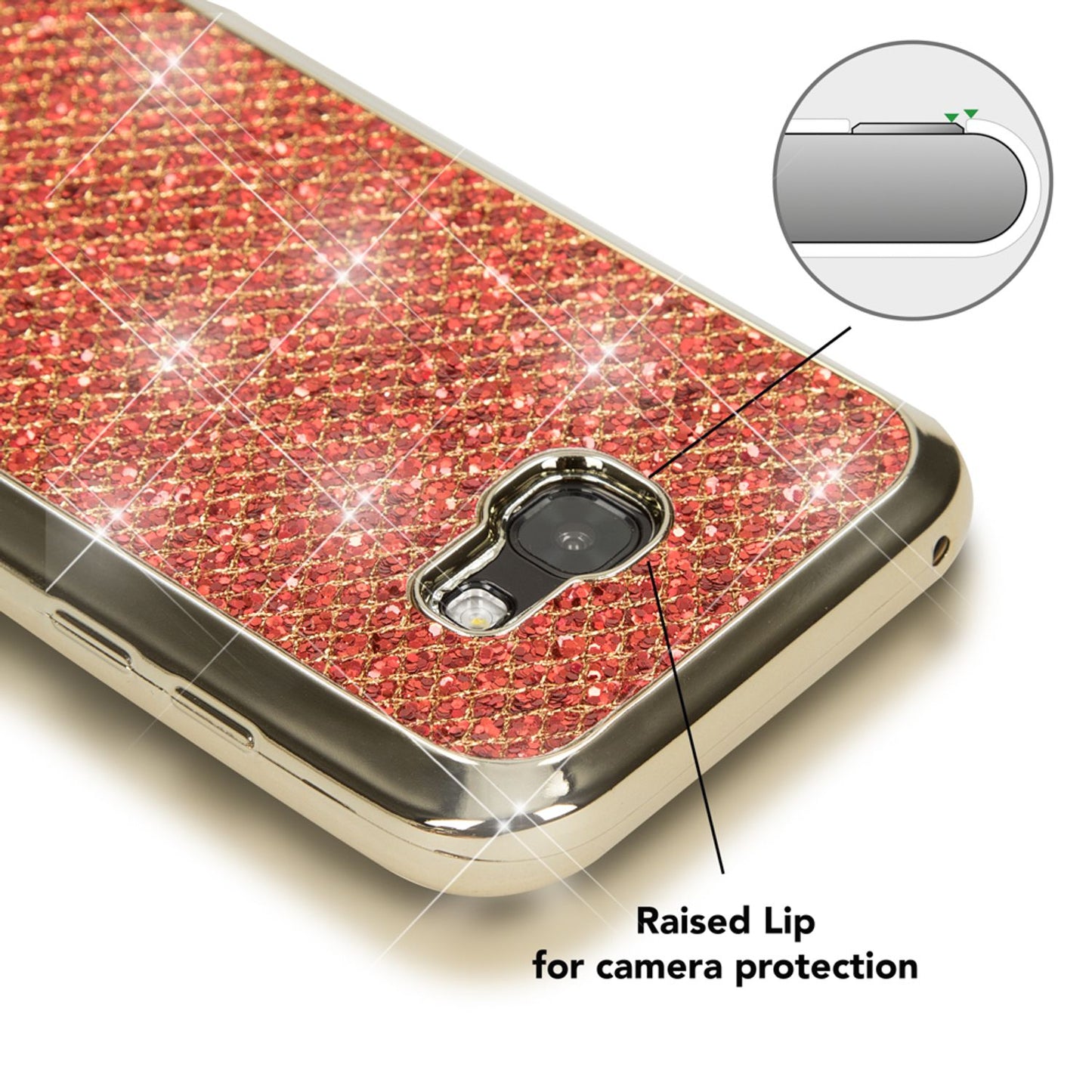 NALIA Galaxy A5 Glitzer Hülle - Kapazität Slim Silikon, Größe 5,2 Zoll, Stil Glitter