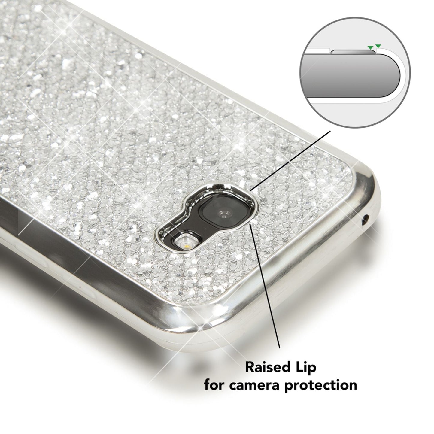 NALIA Galaxy A5 Glitzer Hülle - Kapazität Slim Silikon, Größe 5,2 Zoll, Stil Glitter