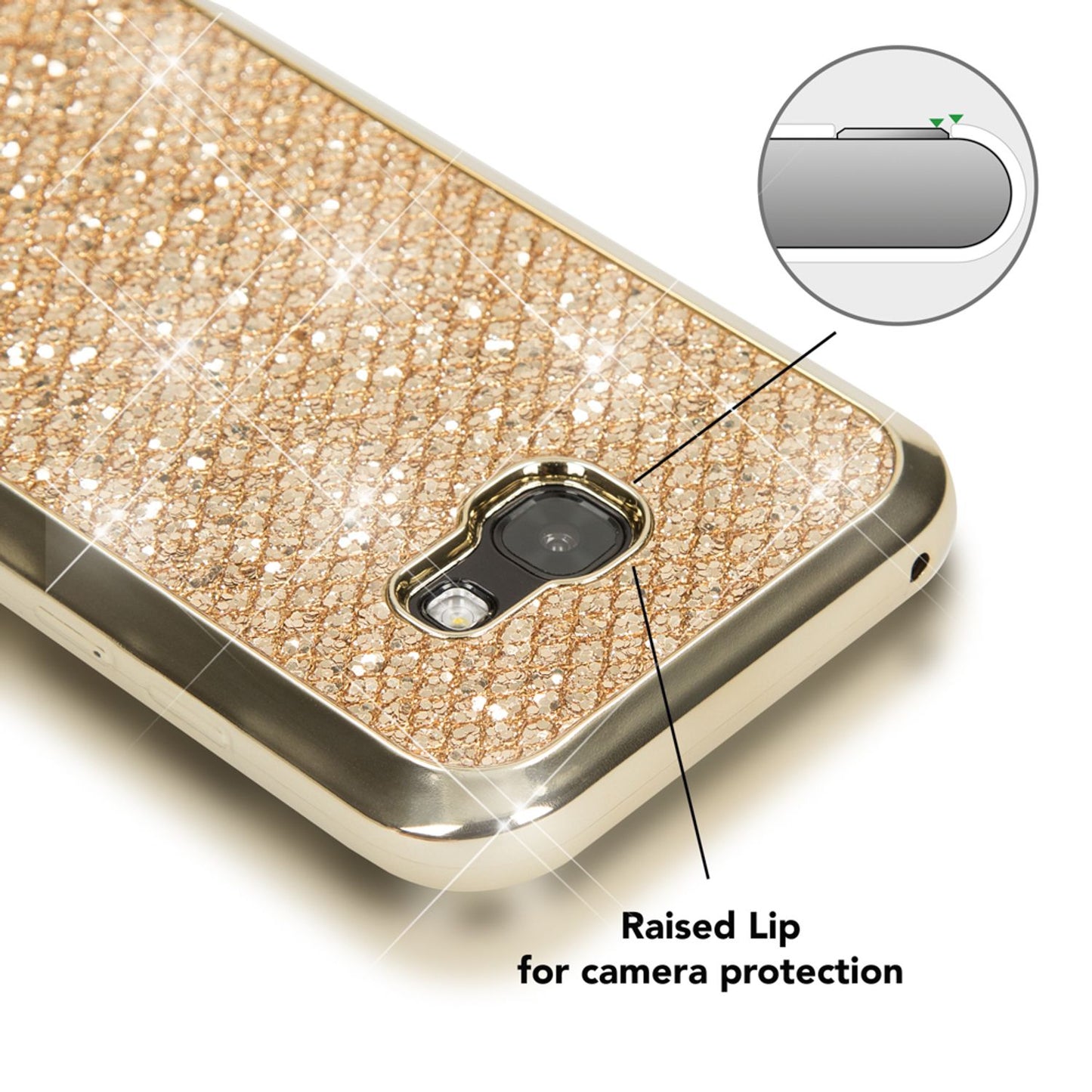 NALIA Galaxy A5 Glitzer Hülle - Kapazität Slim Silikon, Größe 5,2 Zoll, Stil Glitter