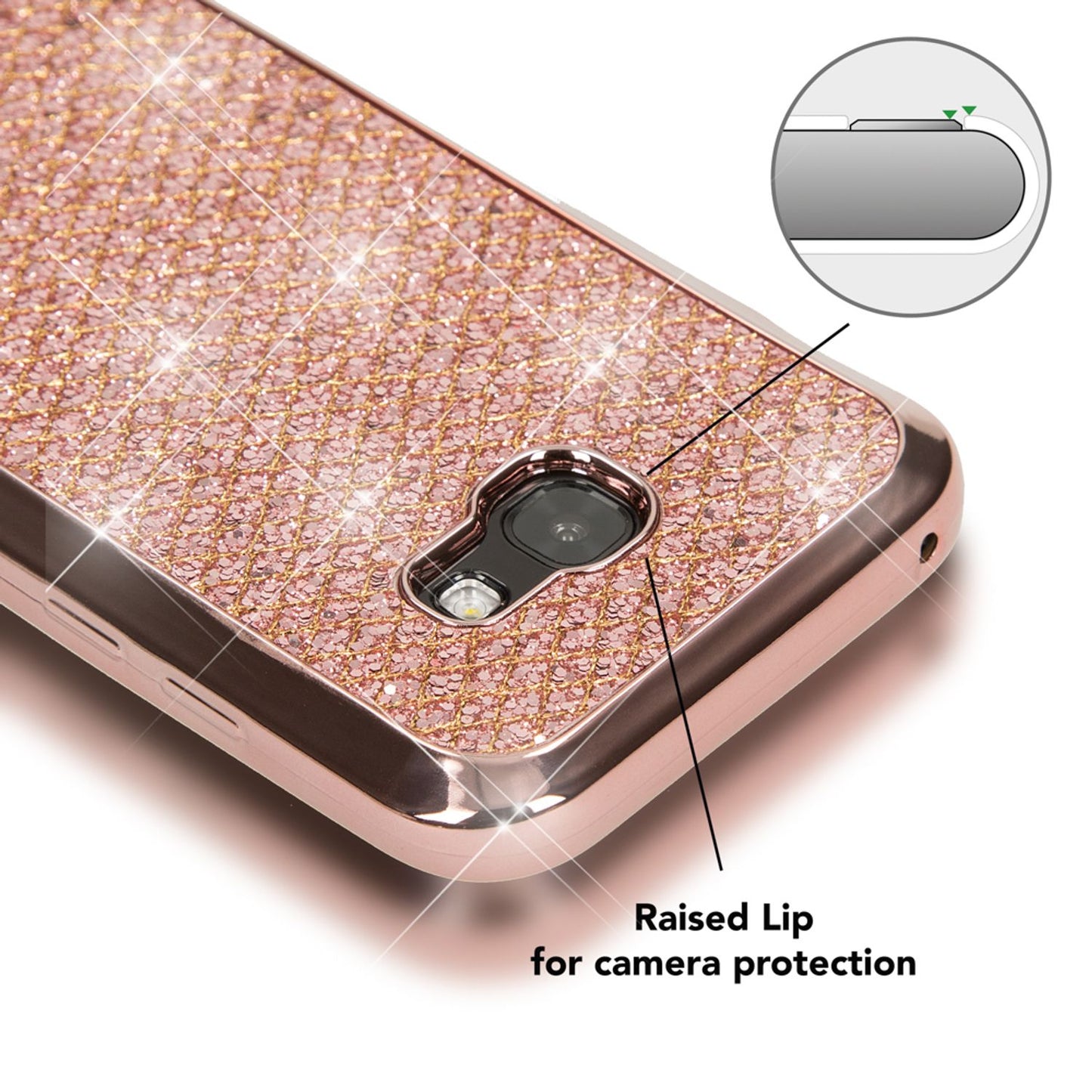 NALIA Galaxy A5 Glitzer Hülle - Kapazität Slim Silikon, Größe 5,2 Zoll, Stil Glitter