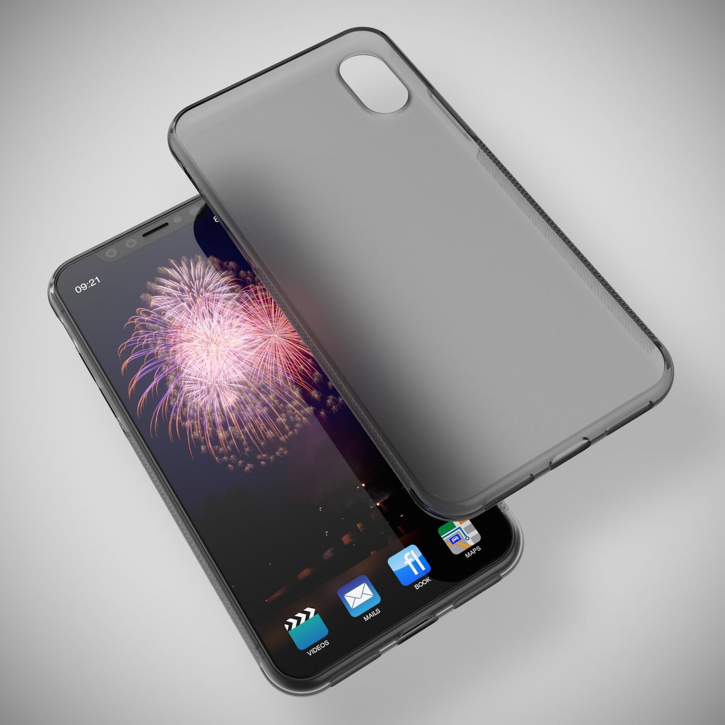 NALIA IPhone X XS Hülle Anti Slip Matte Silikon Schutz Etui - Dünn Leicht Passgenau