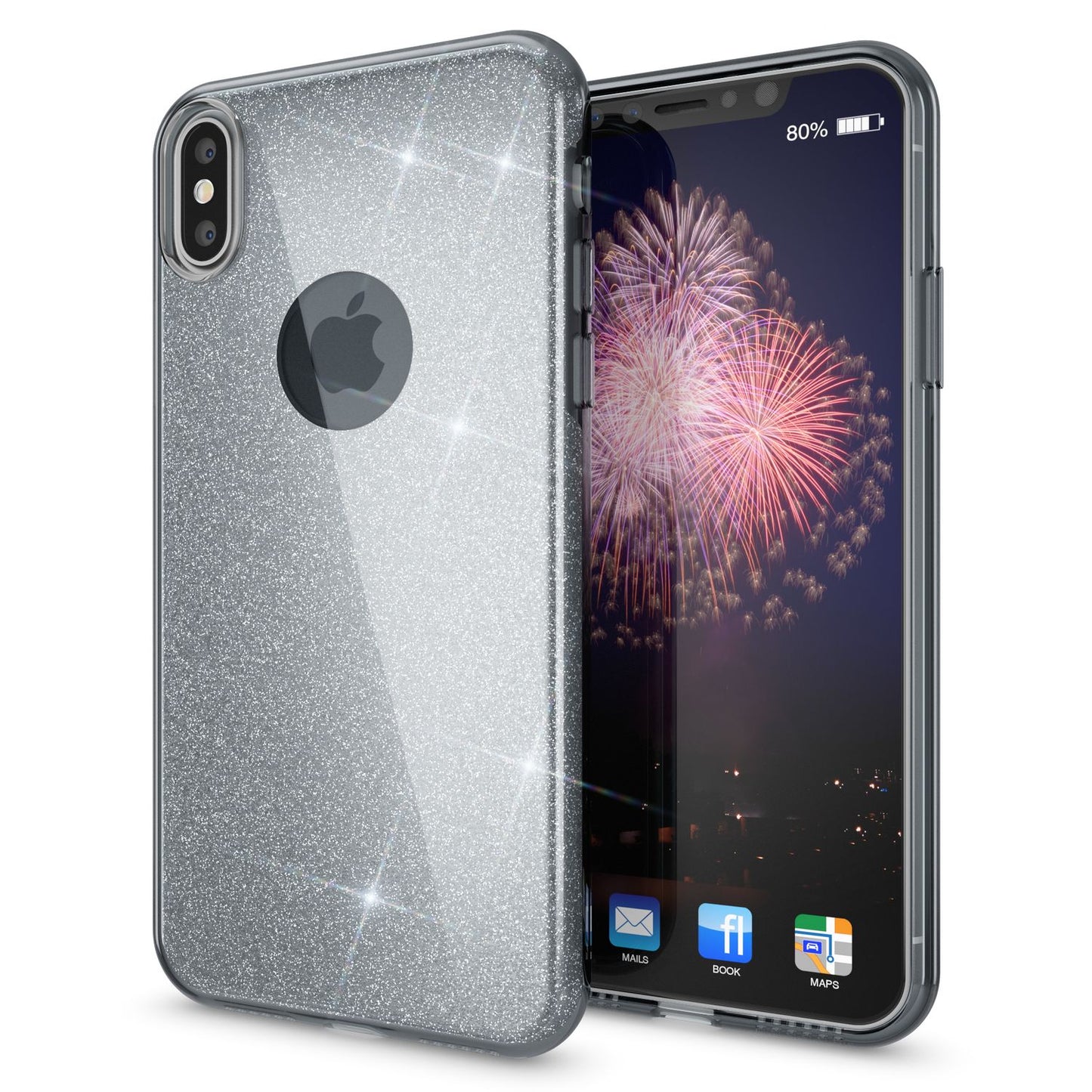 Etui brokatowe NALIA ShinePop – 3 w 1, smukłe, wymiary 14 x 7 cm, 22 g