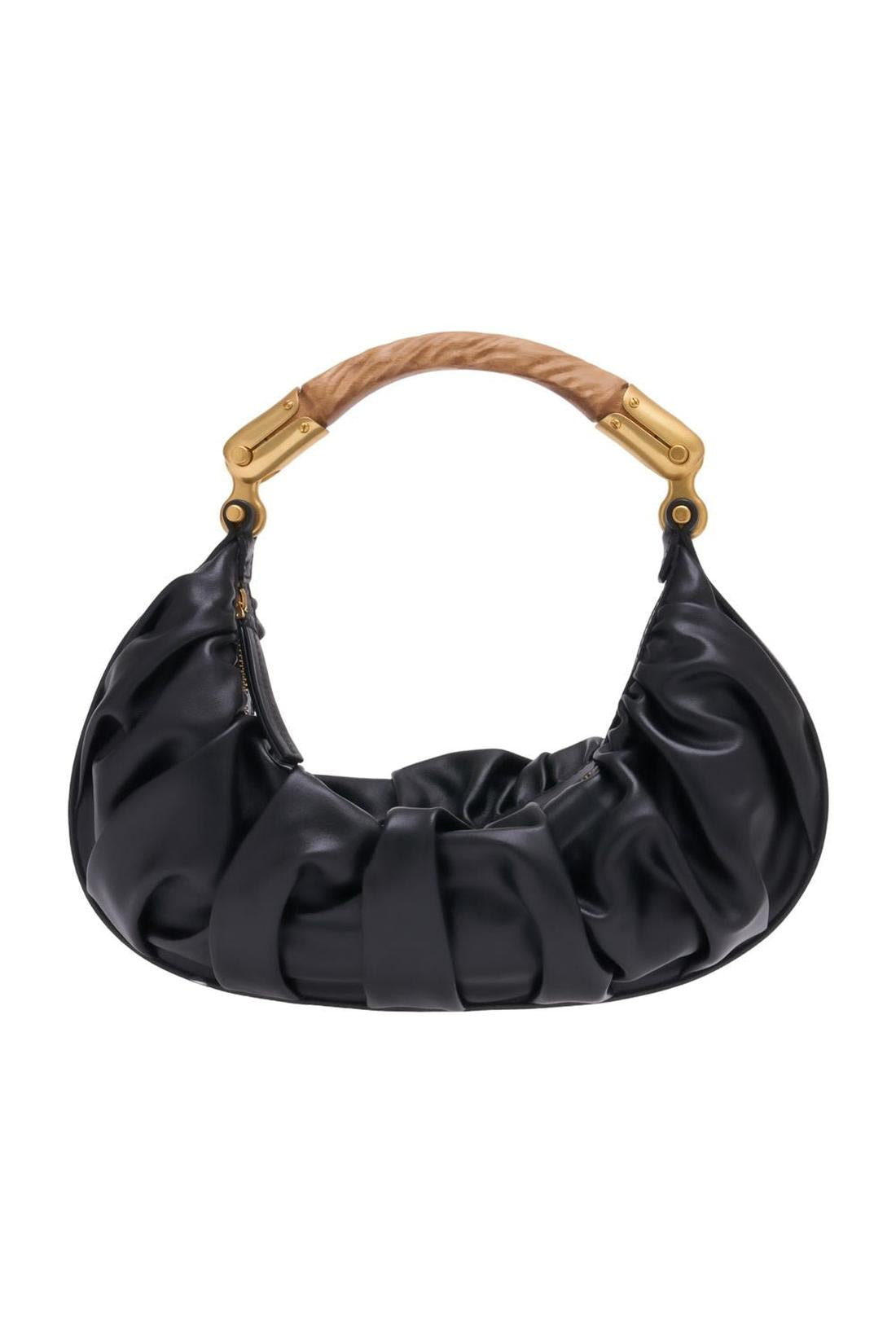 Handtasche Ebene Medium - Balmain - Leder - Schwarz