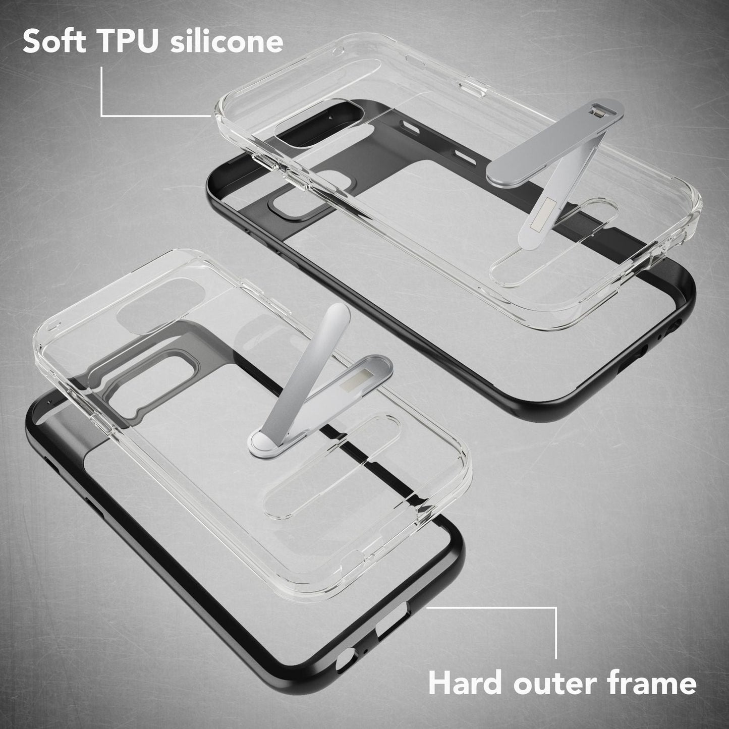 Samsung Galaxy A5 2017 Ständer Handy Hülle von NALIA, TPU Silikon Kickstand Case