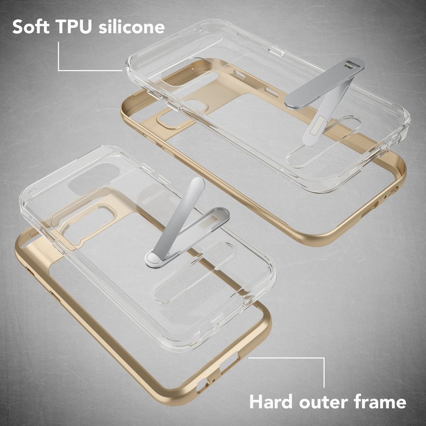 Samsung Galaxy A5 2017 Ständer Handy Hülle von NALIA, TPU Silikon Kickstand Case