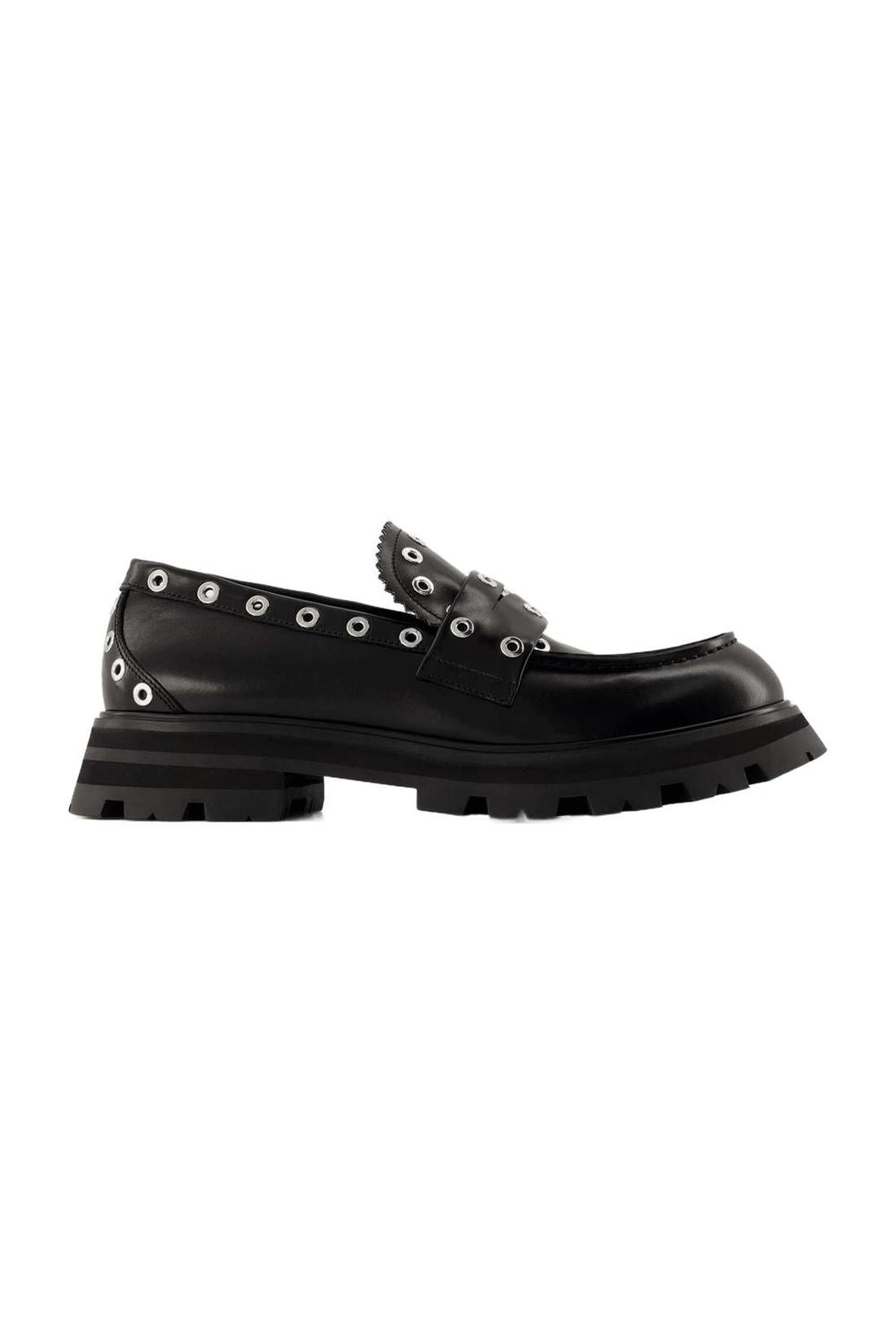 Wander Ankle Boots - Alexander Mcqueen - Black/White - Leather
