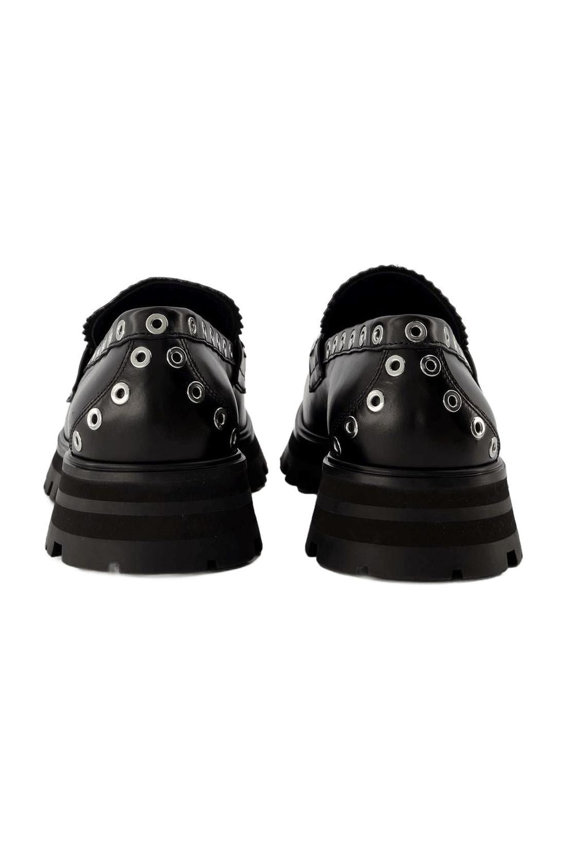 Wander Ankle Boots - Alexander Mcqueen - Black/White - Leather