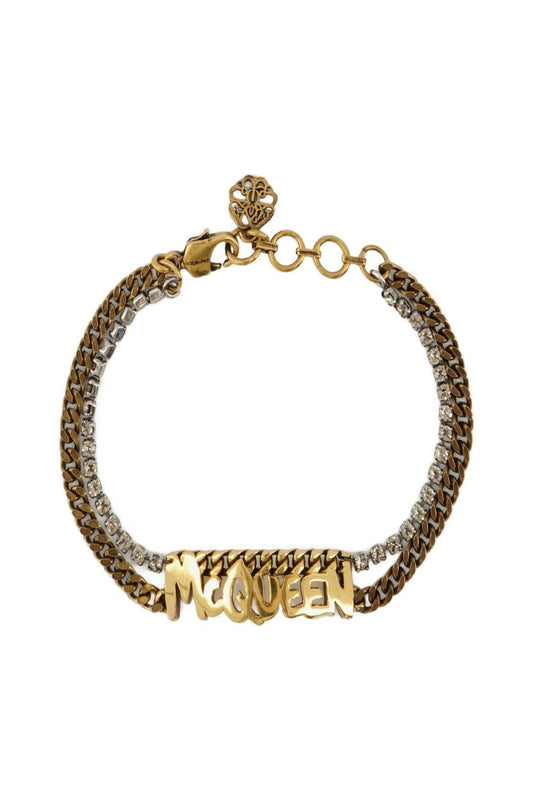 Graffiti Bracelet - Alexander Mcqueen - Antic Gold - Metal