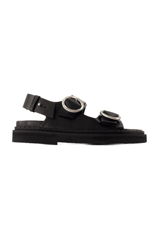 Fussbet Sandalen - AMI Paris - Leder - Schwarz