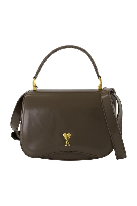 Handtasche Paris Paris - AMI Paris - Leder - Khaki