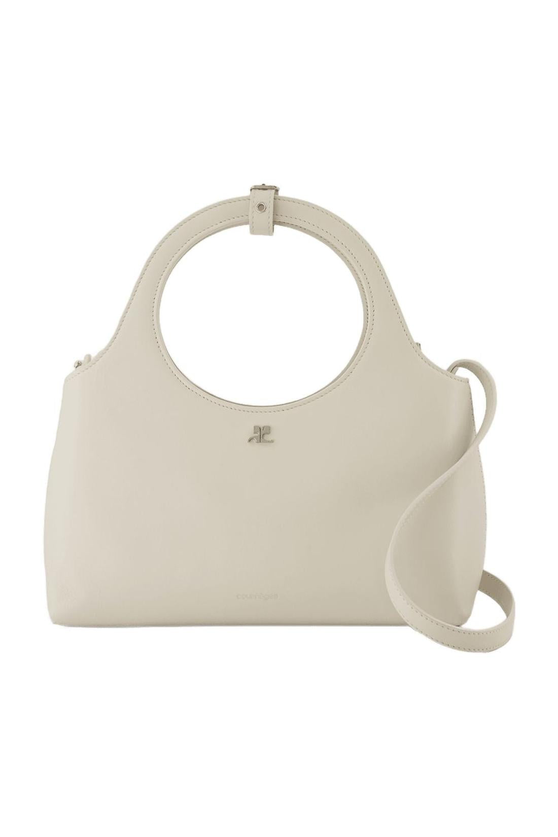 Holy Day Schultertasche - Courreges - Leder - Weiß