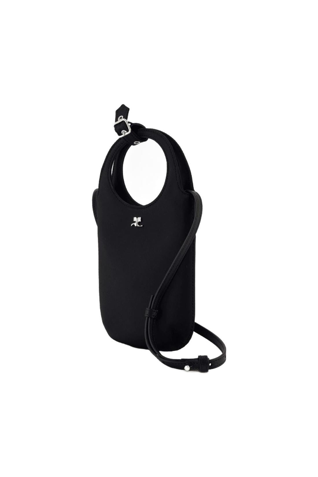 Slim Holy Handtasche - Courreges - Satin - Schwarz